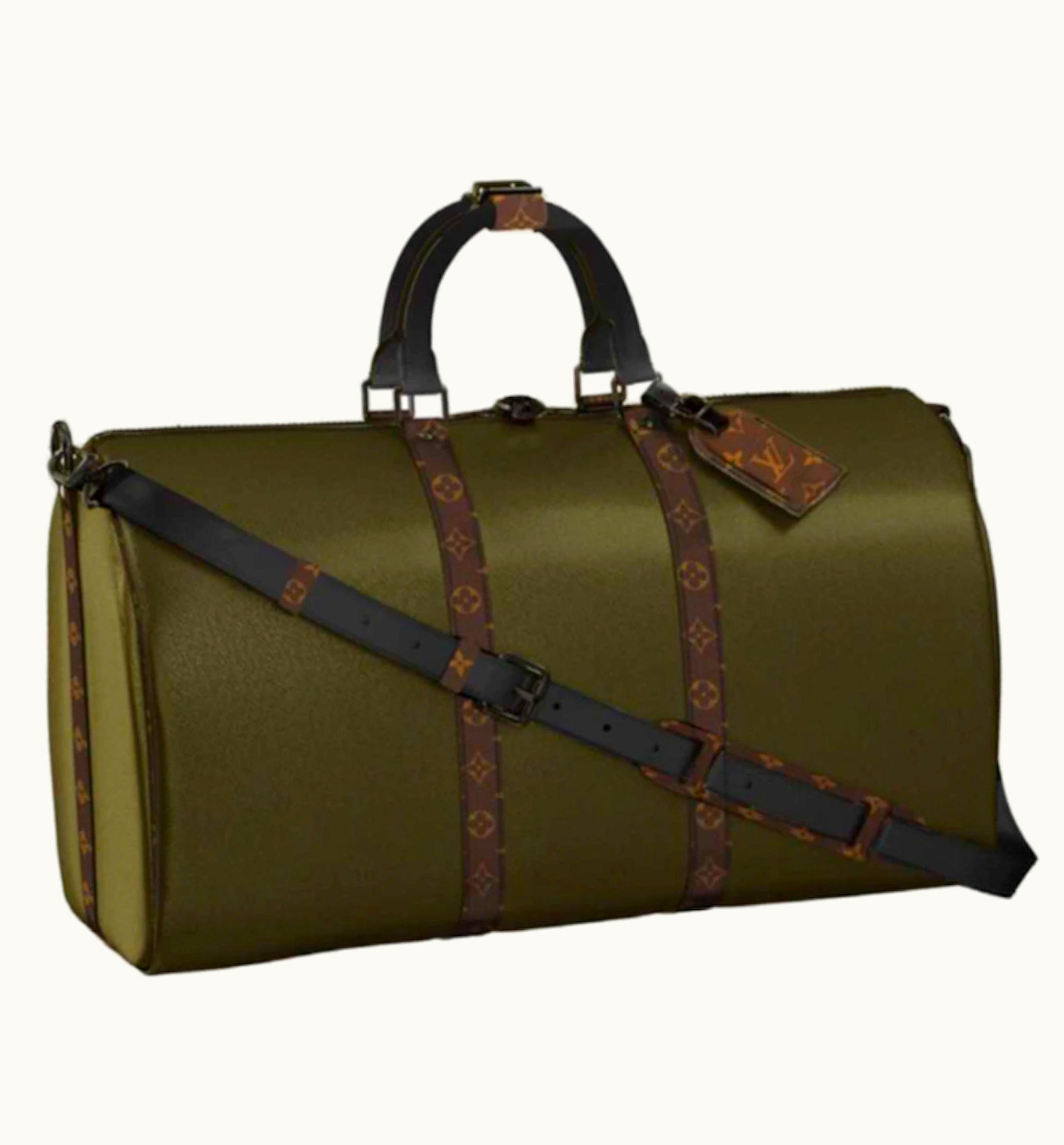 Louis Vuitton Louis Vuitton Keepall Bandouliere Monogram Taiga 50 Khaki