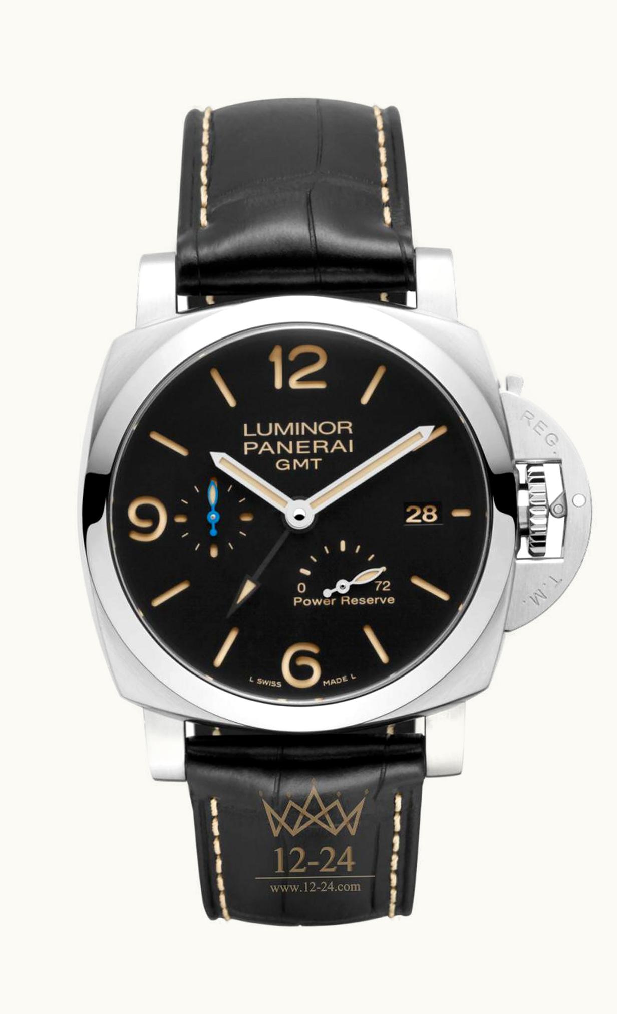 Panerai Luminor 1950 44 3 Days GMT Power Reserve Automatic Stainless Steel / Black