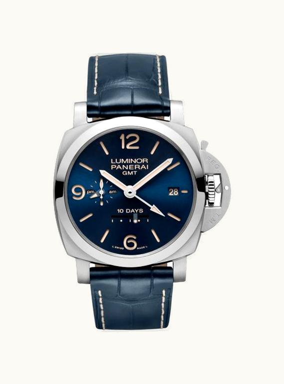 Panerai Luminor 1950 44 3 Days GMT 10 Days Stainless Steel / Blue