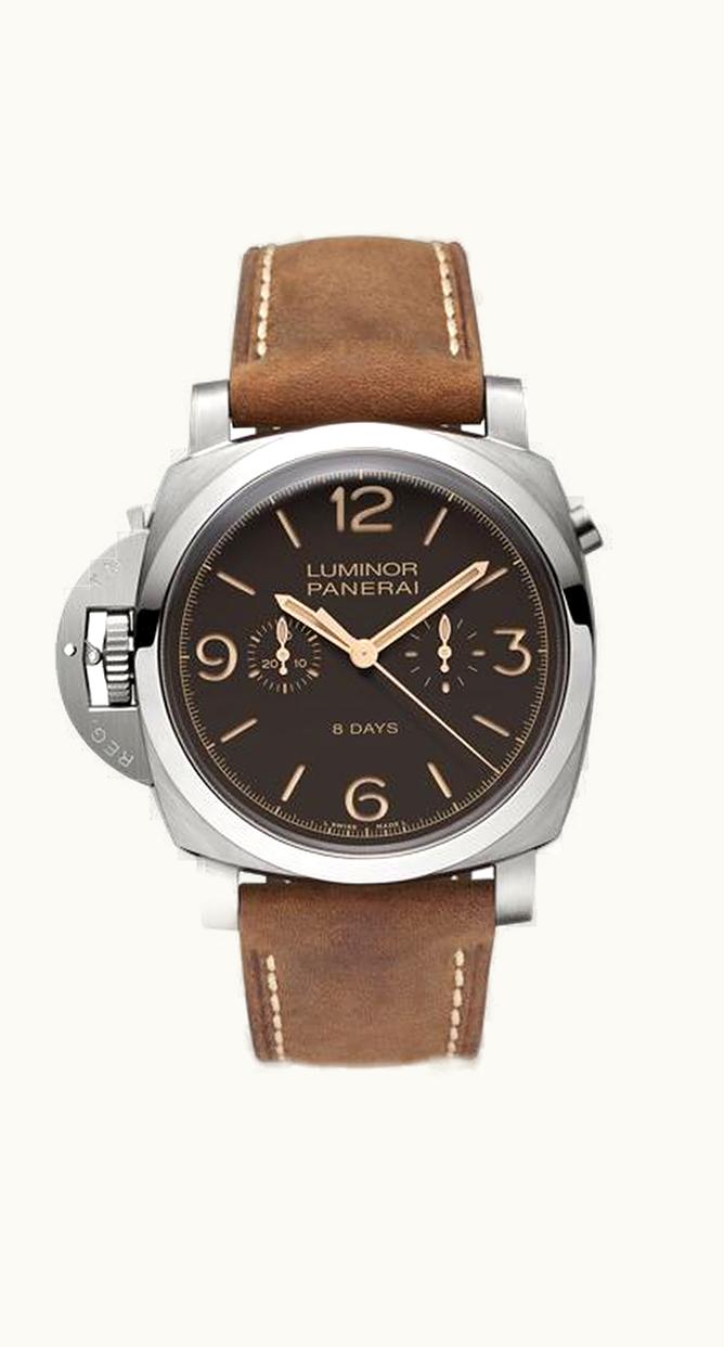 Panerai Luminor 1950 Chrono Mono-Pulsante Left-Handed 8 Days Titanio