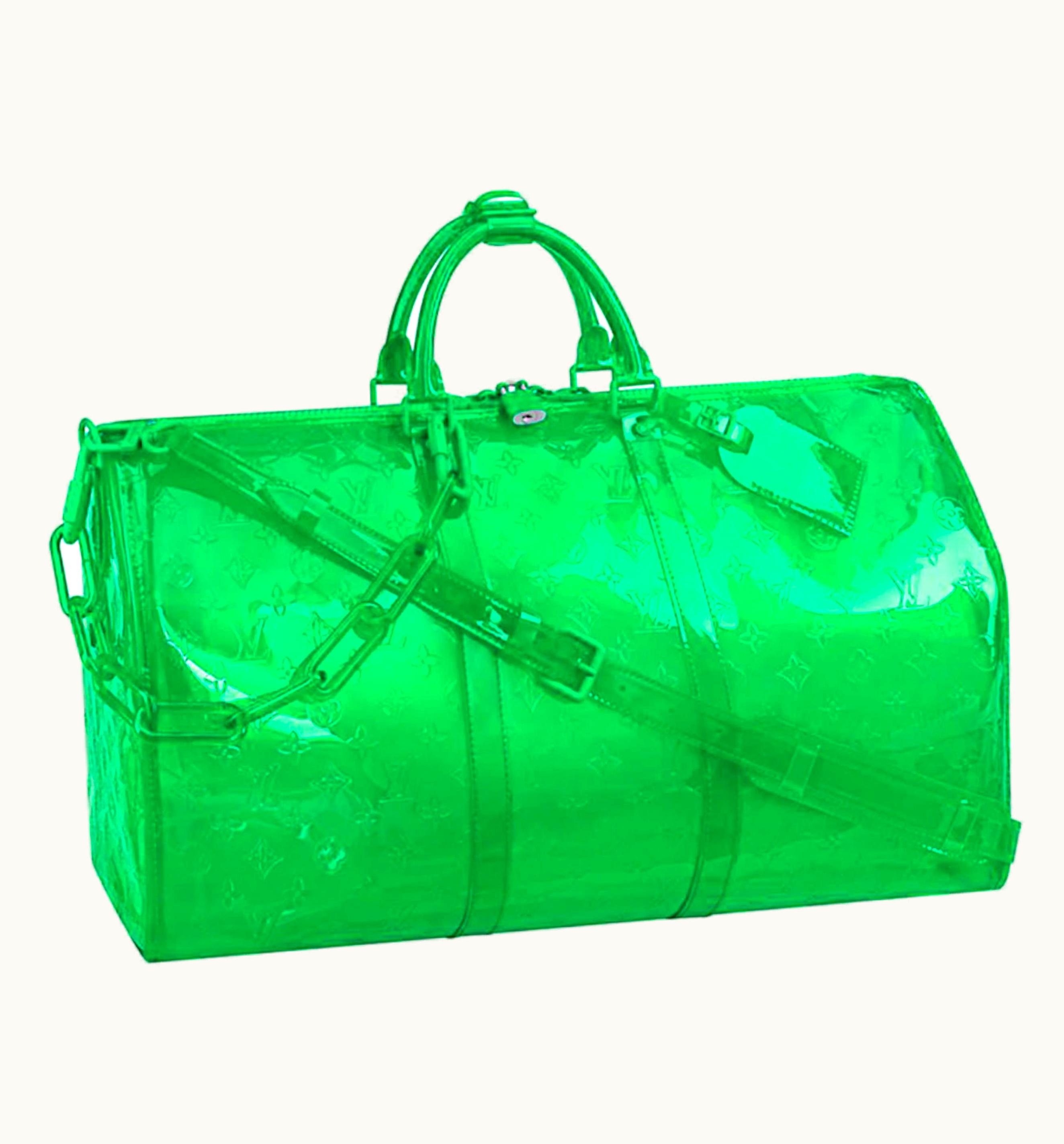 Louis Vuitton Louis Vuitton Keepall Bandouliere Monogram 50 Green PVC