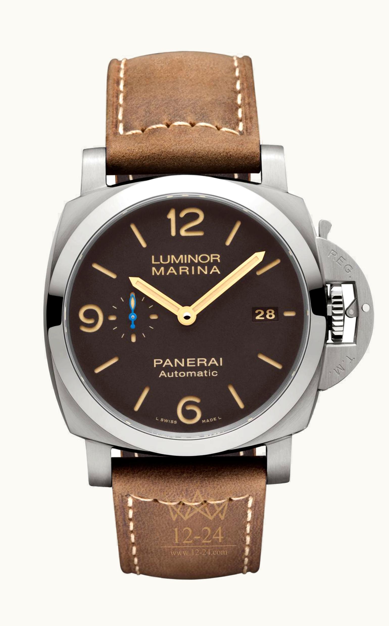 Panerai Luminor 1950 Marina 44 3 Days Automatic Titanium / Brown