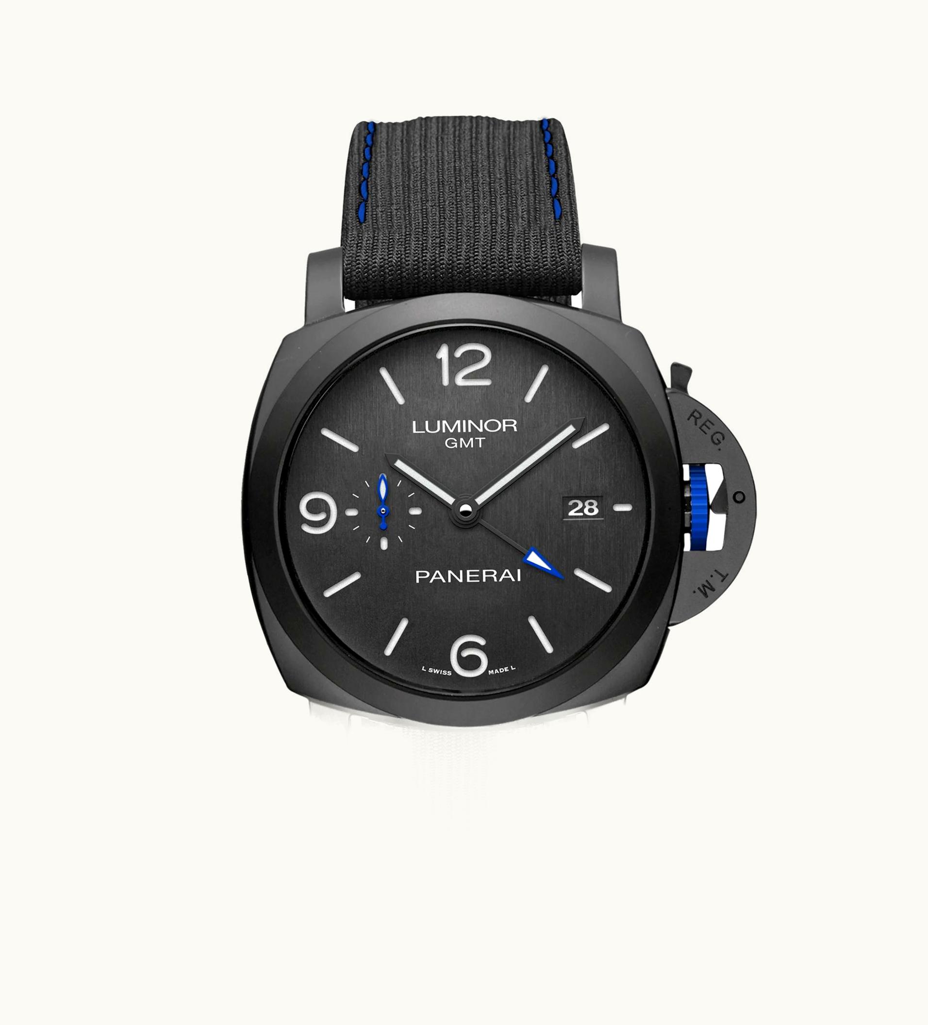 Panerai Luminor 1950 44 GMT  Ceramic / Blue / Bucherer Blue