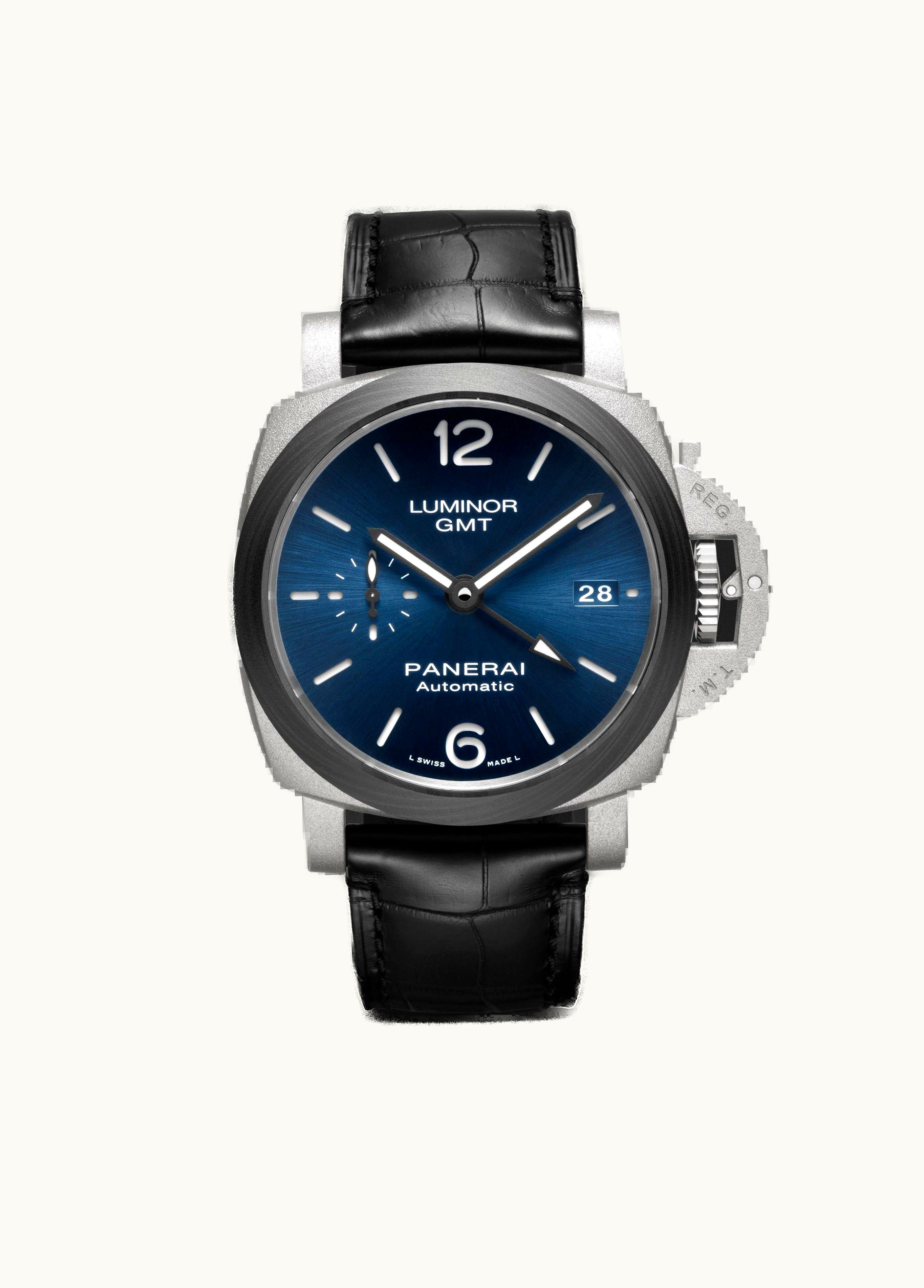 Panerai Luminor 1950 42 GMT Titanium / Carbotech / Blue