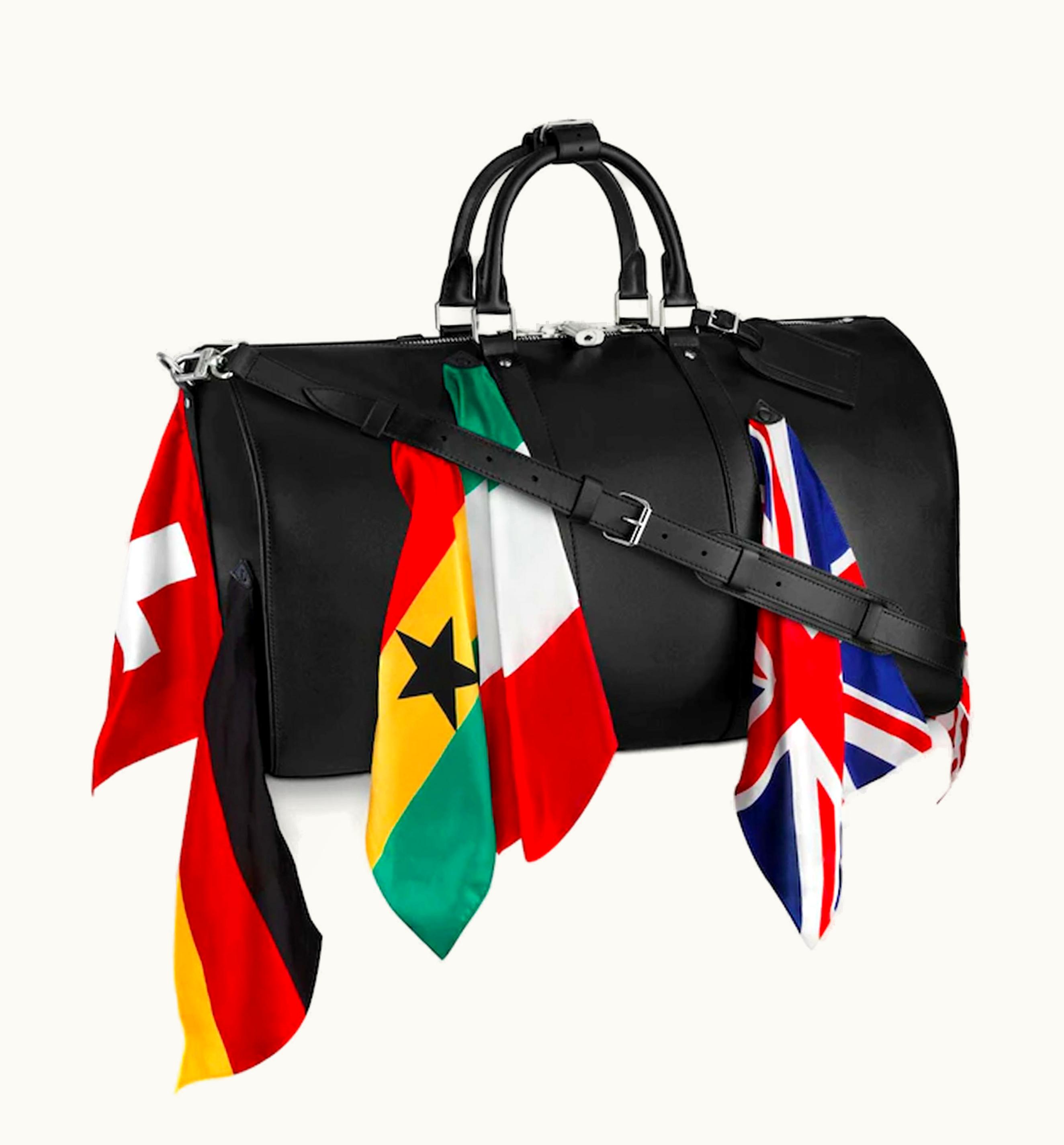 Louis Vuitton Louis Vuitton Keepall Bandouliere Flags 50 Black Multicolor