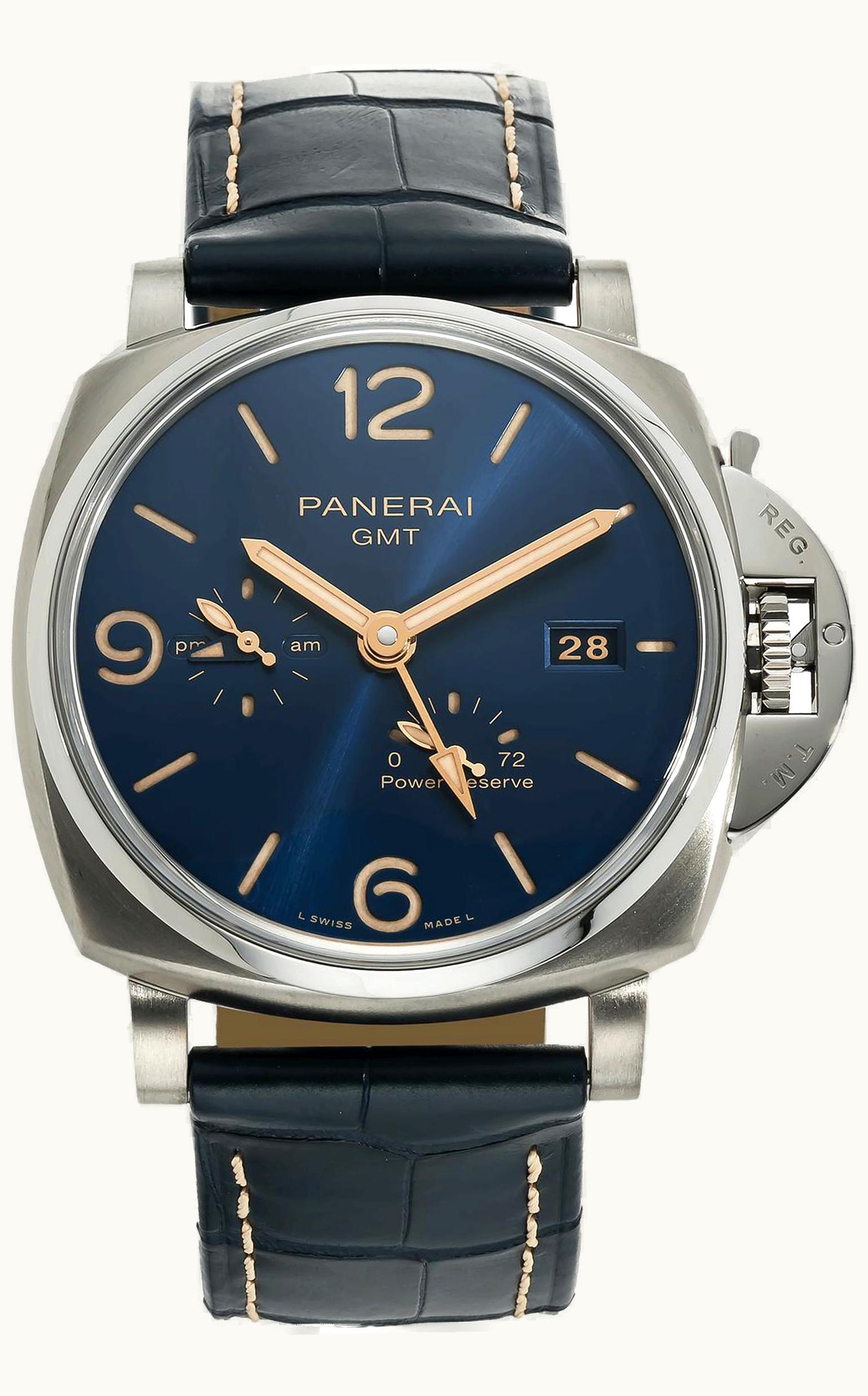 Panerai Luminor Due 45 3 Days GMT Power Reserve Automatic Titanium / Blue