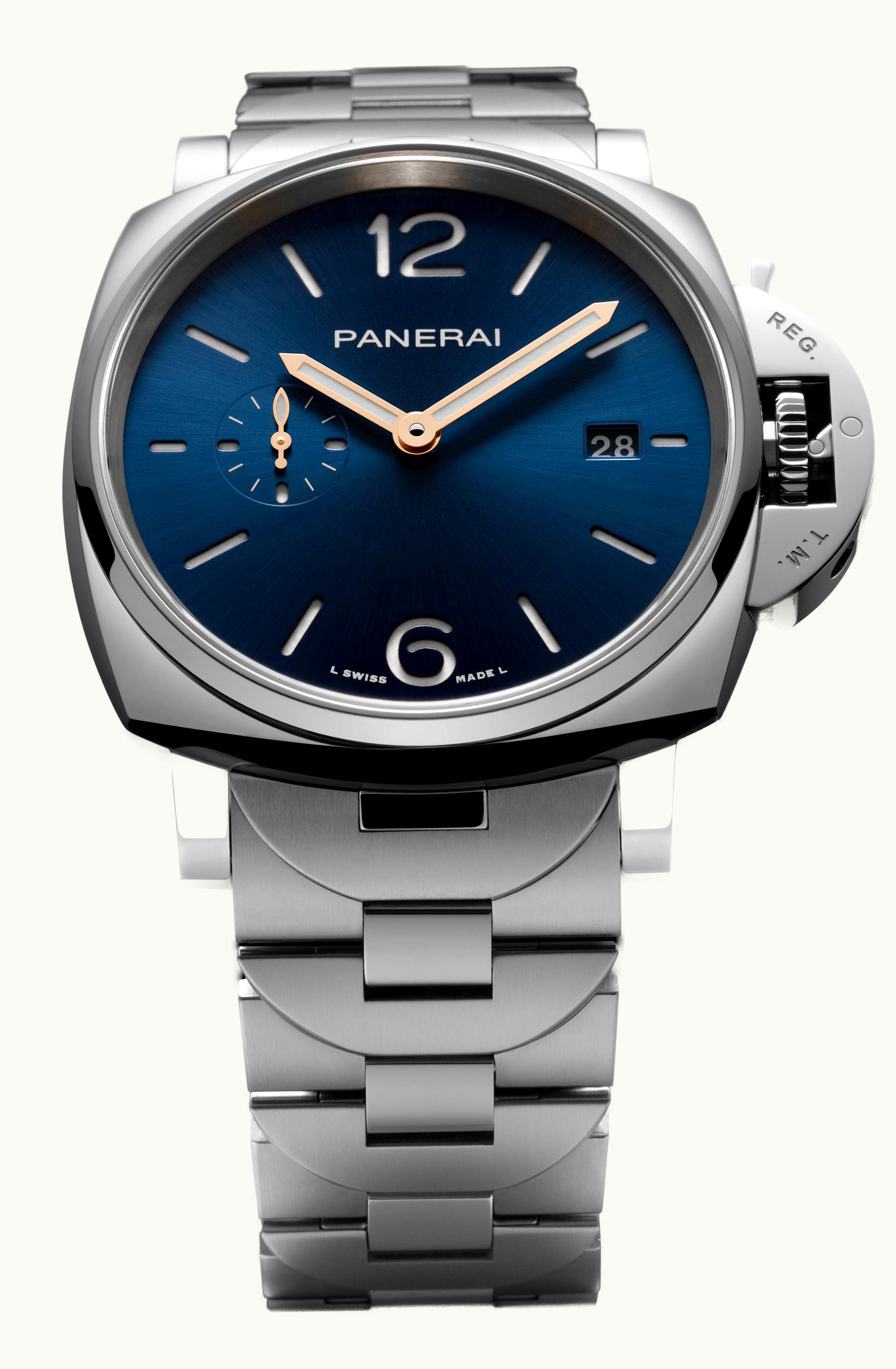 Panerai Luminor Due 42 Automatic Stainless Steel / Blue / Bracelet