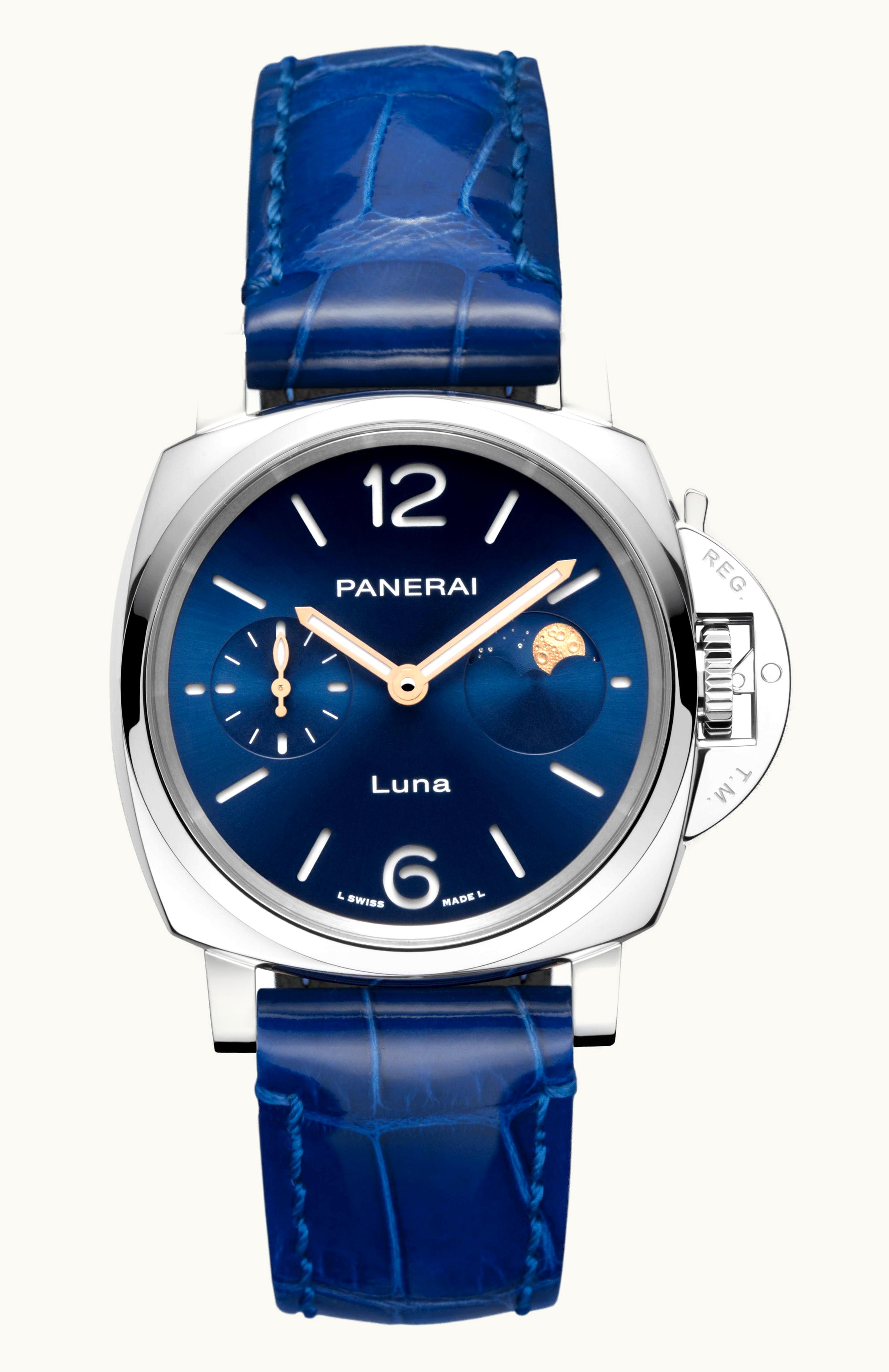 Panerai Luminor Due Luna Automatic Stainless Steel / Blue