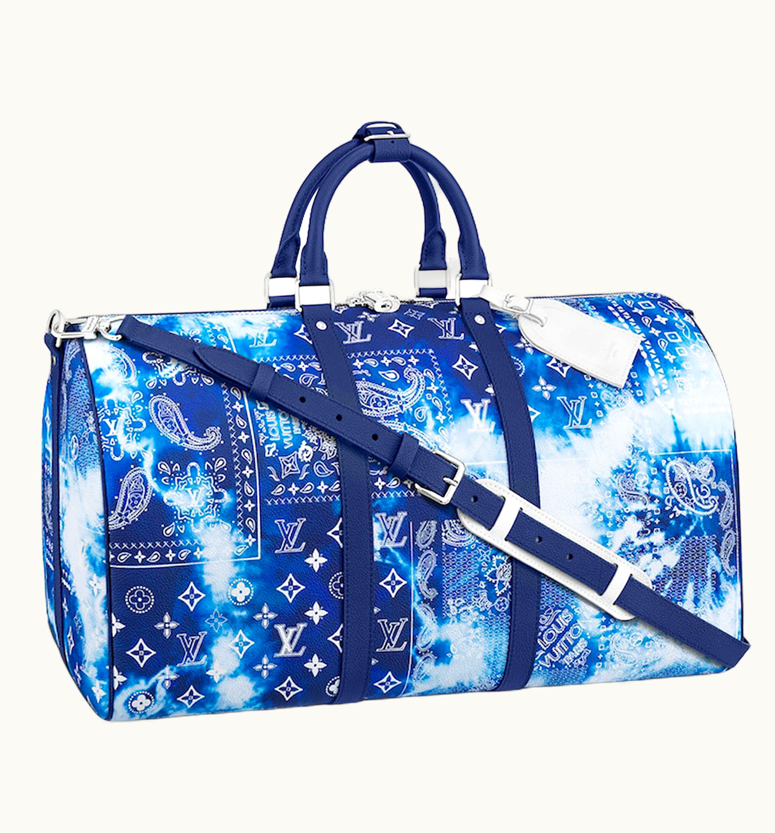 Louis Vuitton Louis Vuitton Keepall 50B Monogram Bandana Bleached Blue