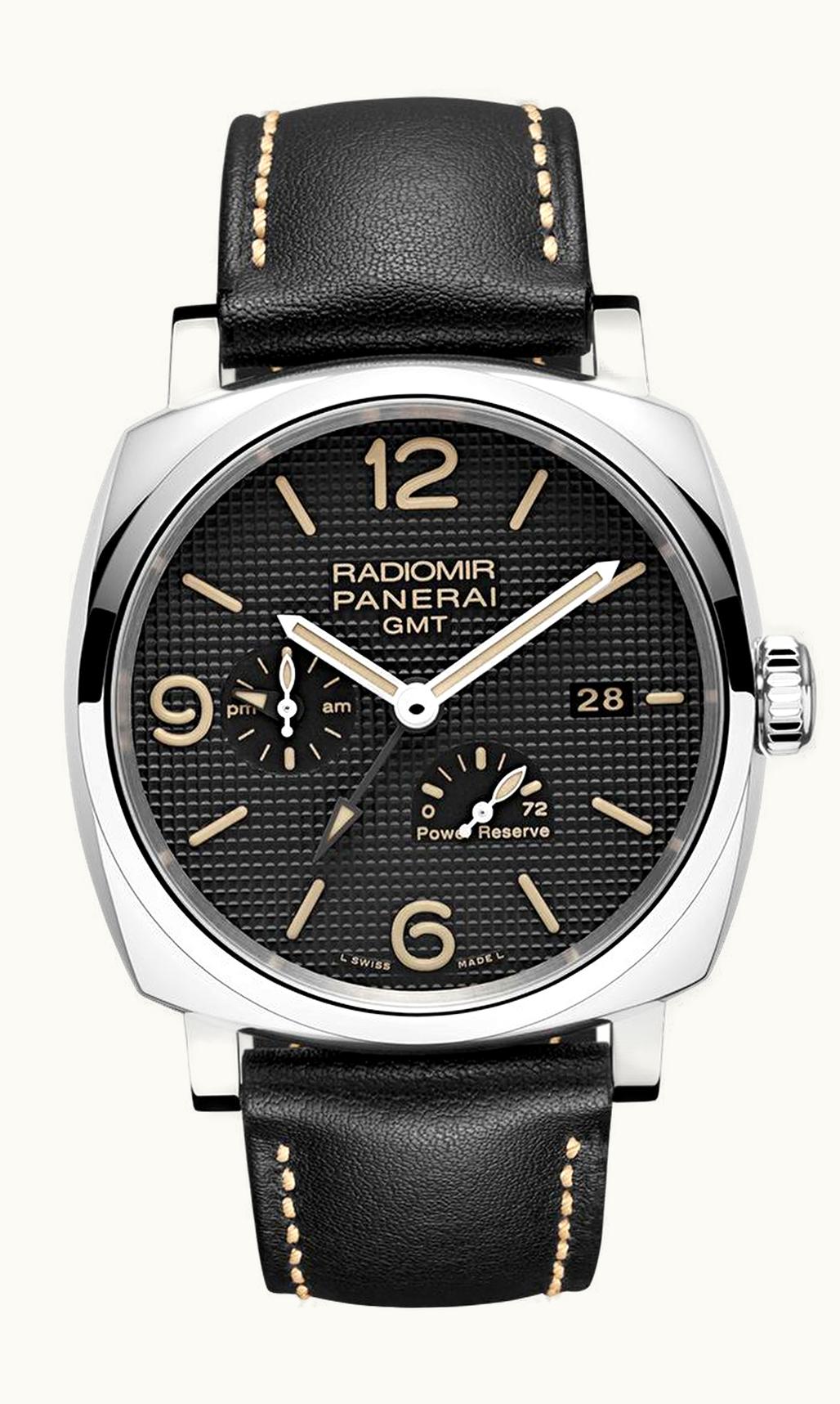 Panerai Radiomir 1940 45 3 Days GMT Power Reserve Automatic Stainless Steel / Black - Hobnail
