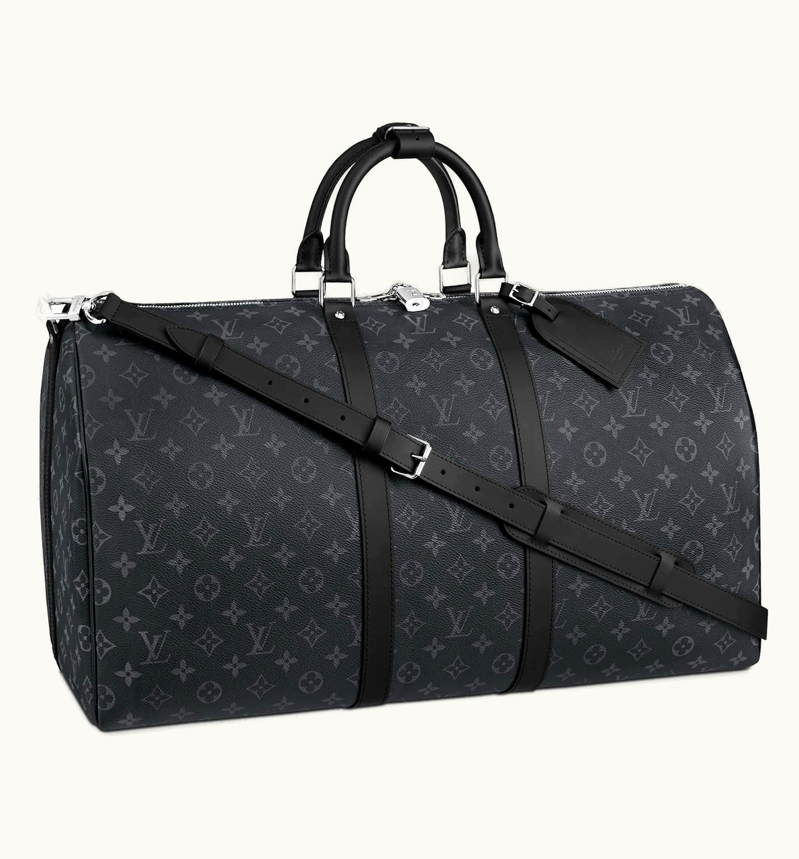 Louis Vuitton Louis Vuitton Keepall Bandouliere Monogram Eclipse 55 Black/Grey
