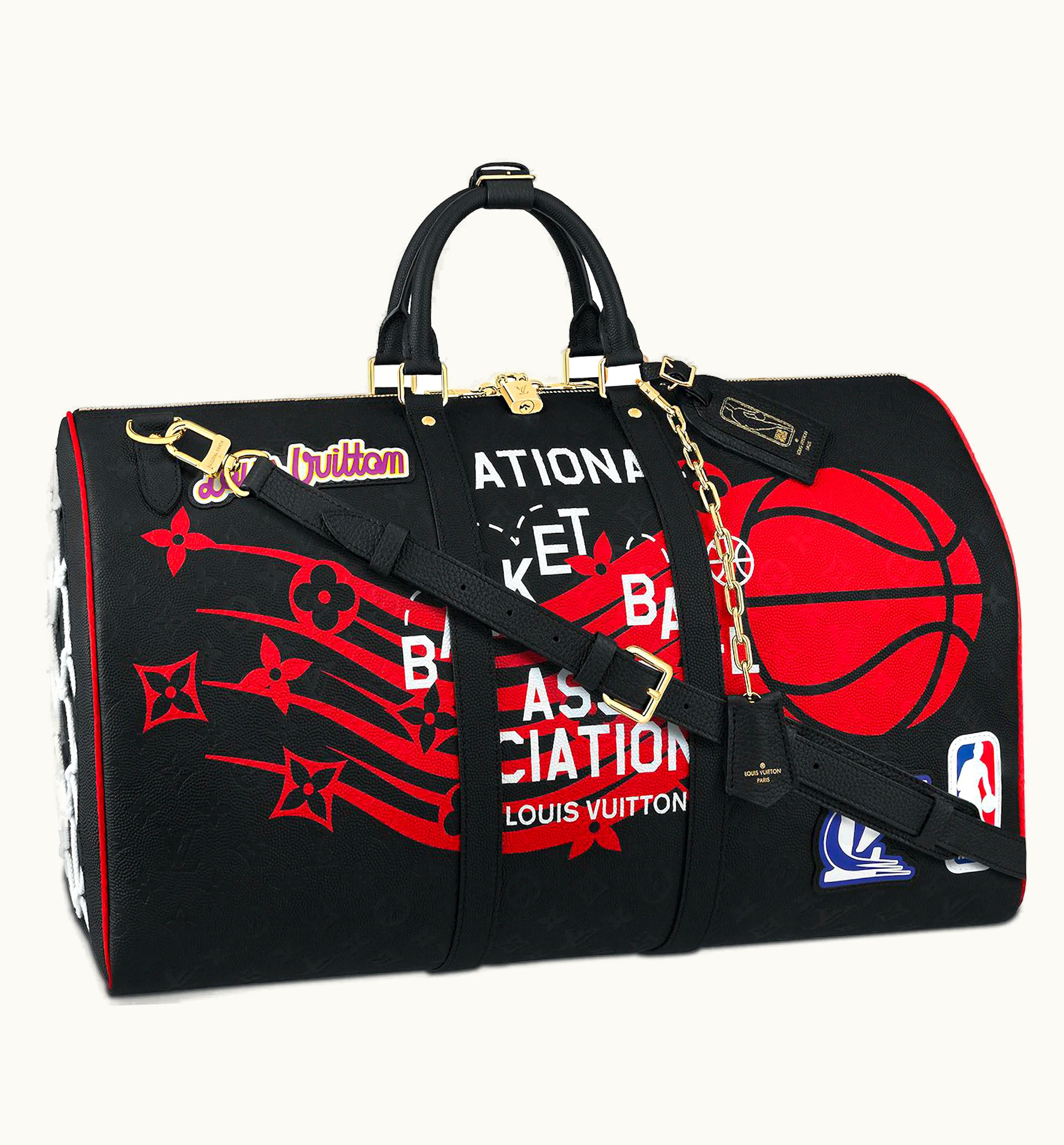 Louis Vuitton Louis Vuitton Hero Jacket Leather Keepall 55 Monogram Black Travel Bag