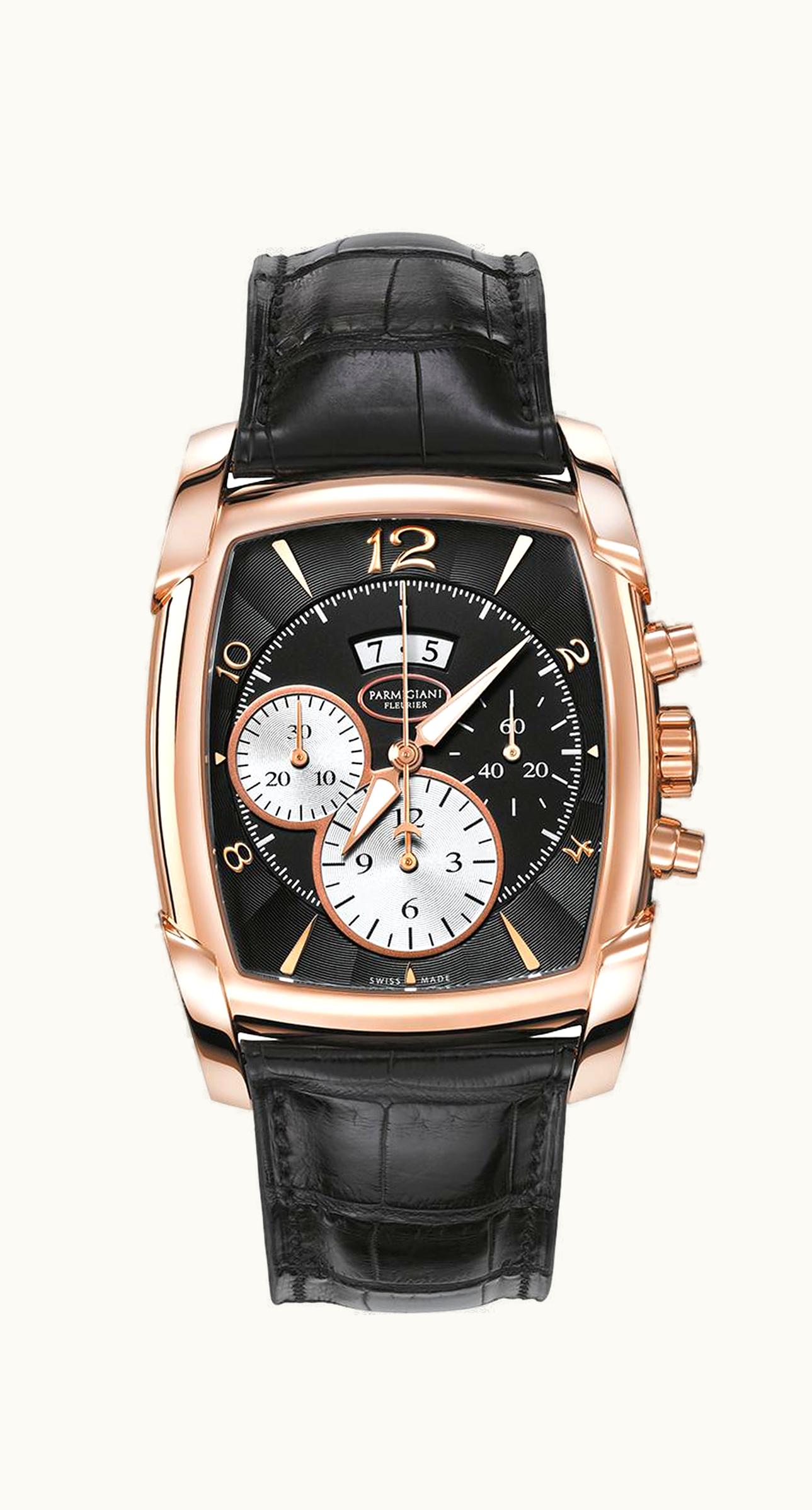 Parmigiani Fleurier Kalpagraphe Rose Gold / Black / Alligator