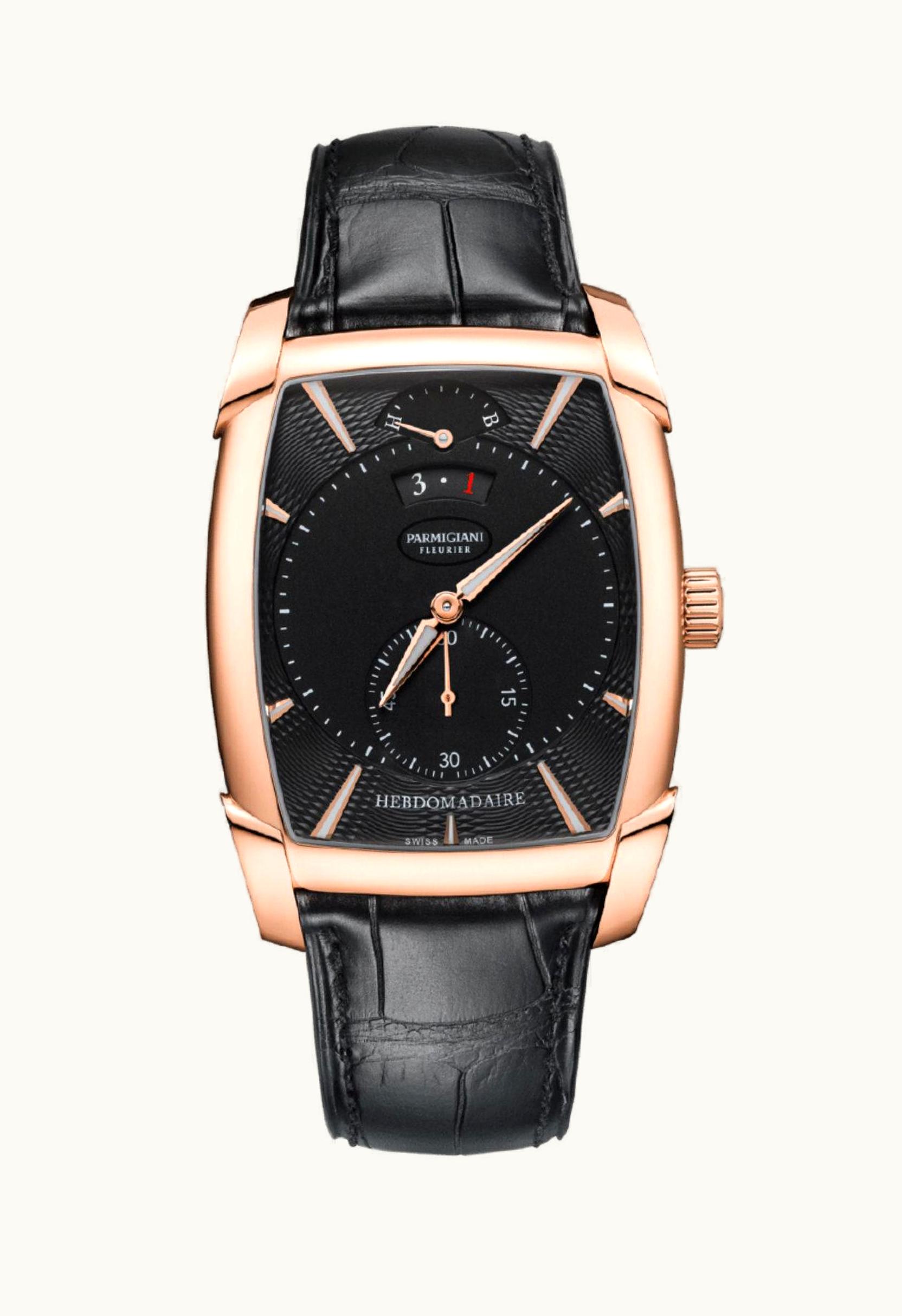 Parmigiani Fleurier Kalpa Hebdomadaire Rose Gold / Black / Alligator
