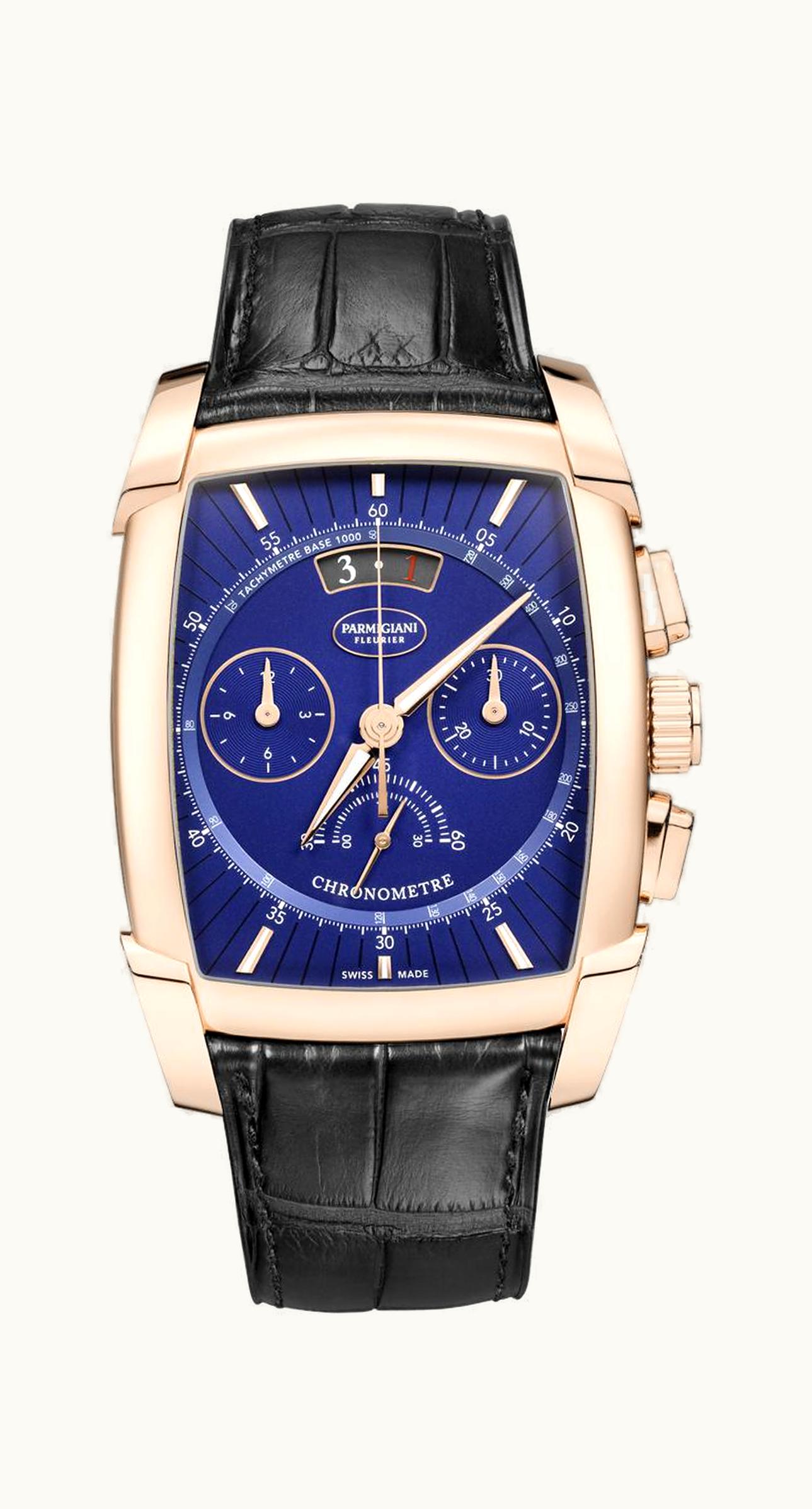 Parmigiani Fleurier Kalpagraphe Chronometre Rose Gold / Blue / Alligator