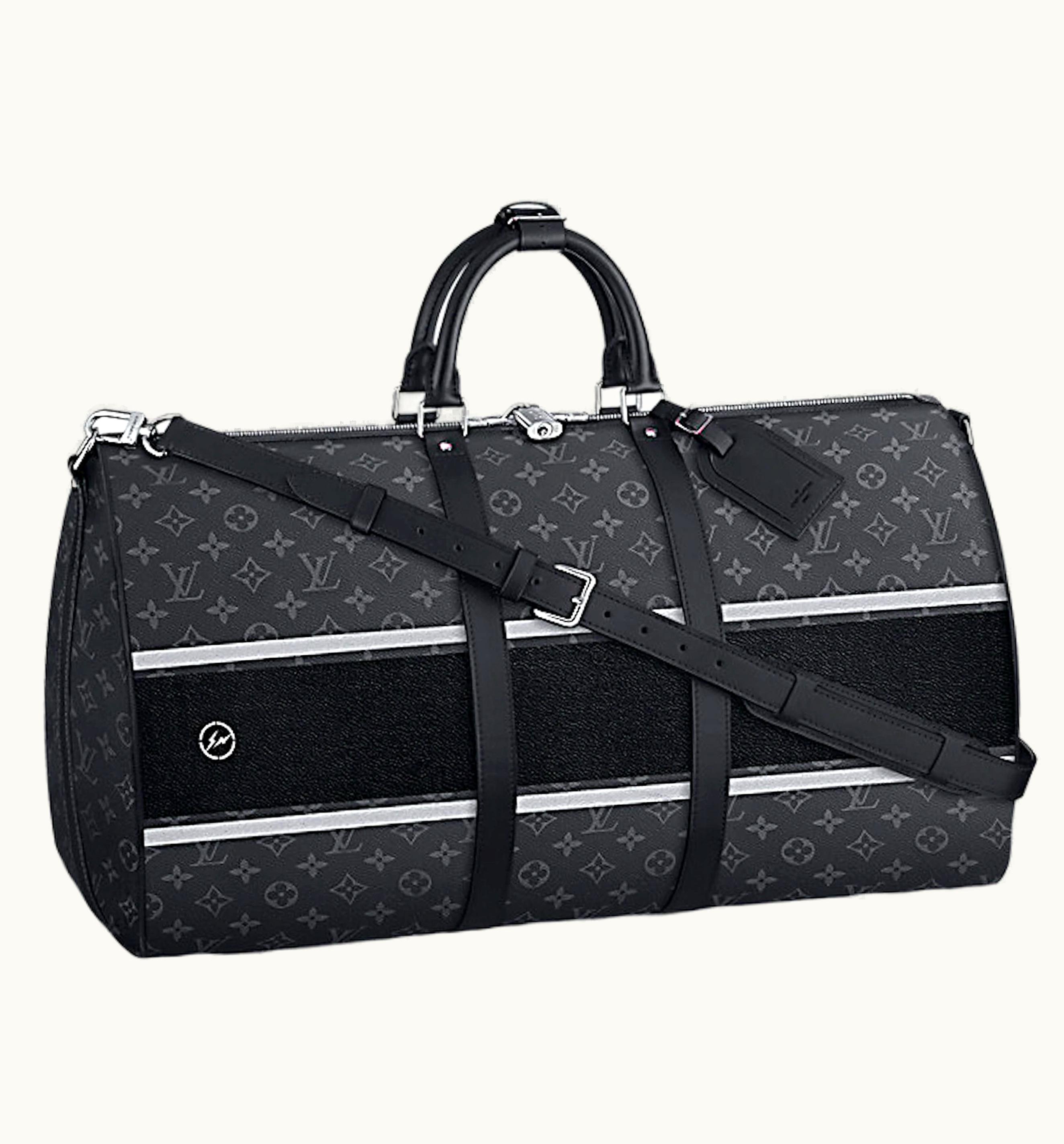 Louis Vuitton Louis Vuitton X Fragment Keepall Bandouliere Monogram Eclipse 55 Black