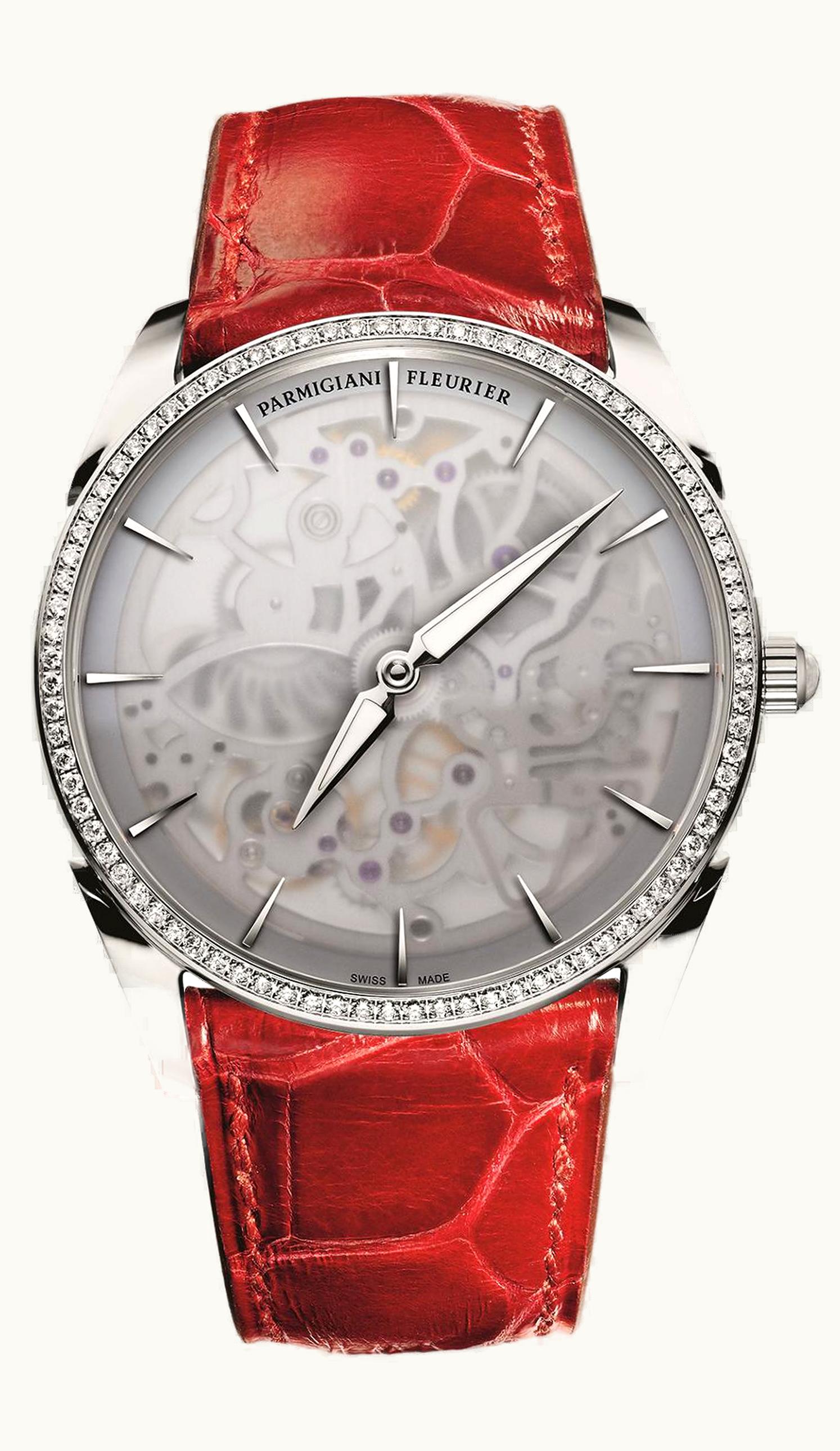 Parmigiani Fleurier Tonda 1950 Squelette White Gold / Milky Sapphire / Diamond