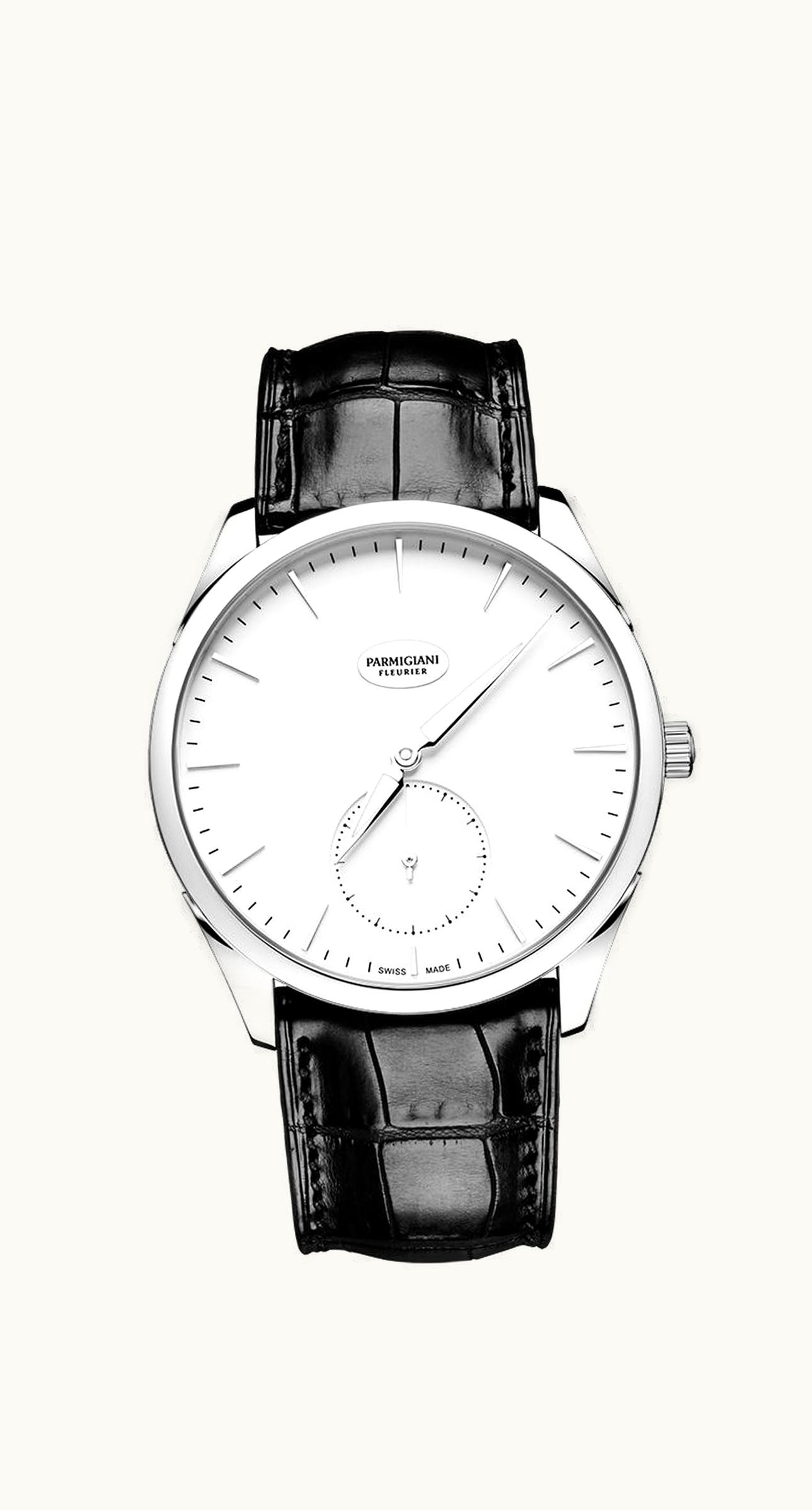 Parmigiani Fleurier Tonda 1950 Stainless Steel / White / Alligator