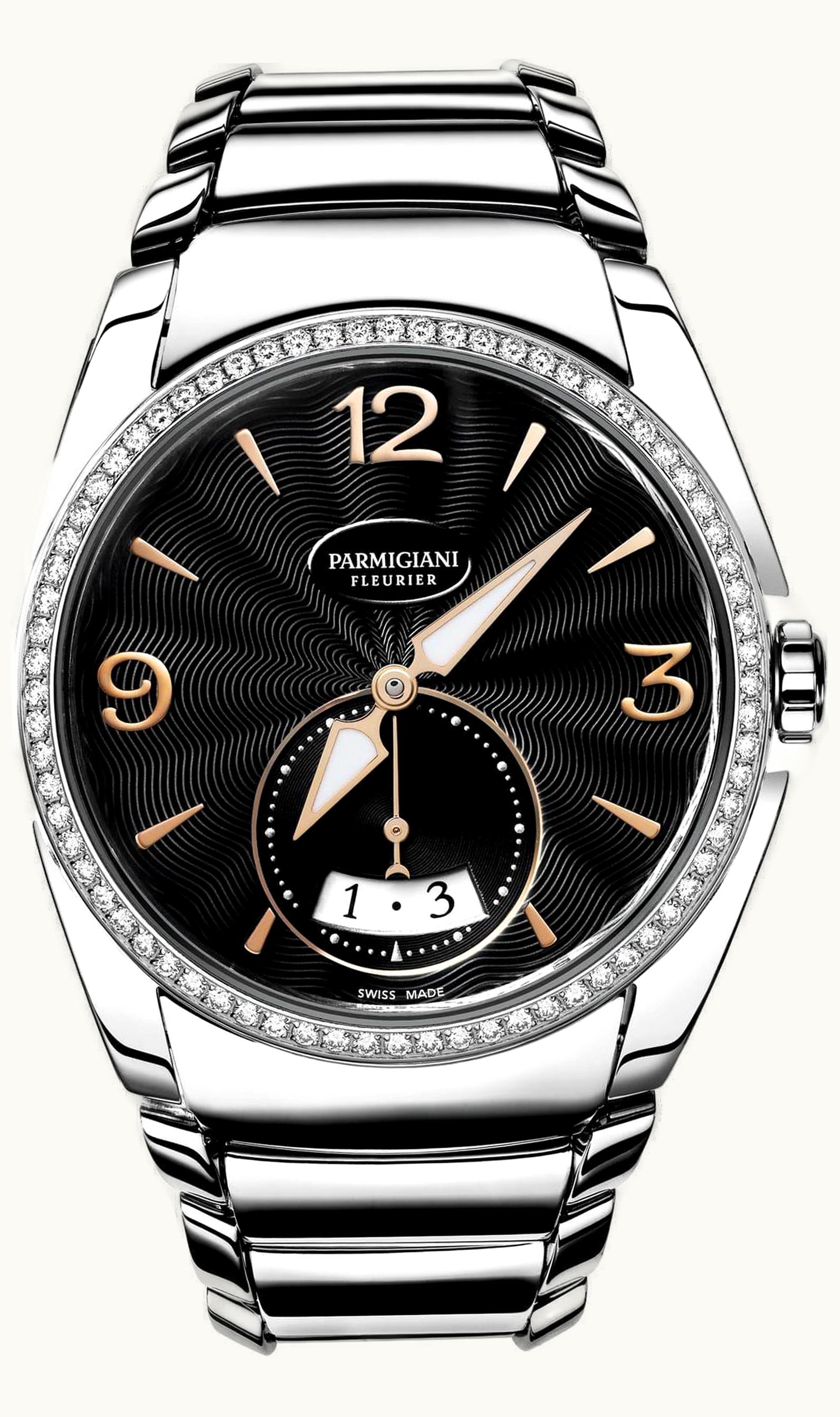 Parmigiani Fleurier Tonda Metropolitaine Stainless Steel / Black / Diamond / Bracelet PFC273-0061400-B00002