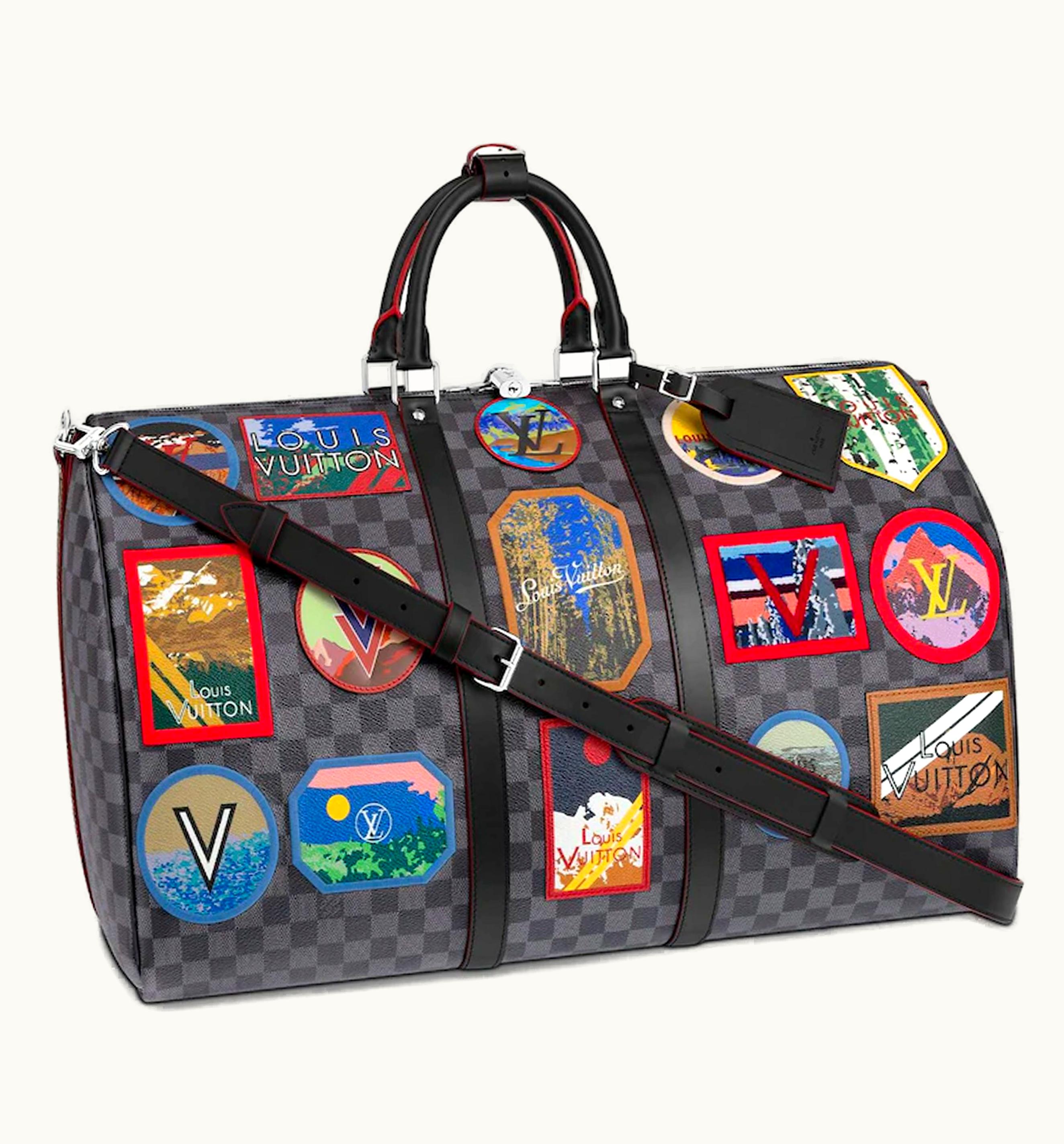 Louis Vuitton Louis Vuitton Keepall Bandouliere Damier Graphite Alps 55 Black/Grey