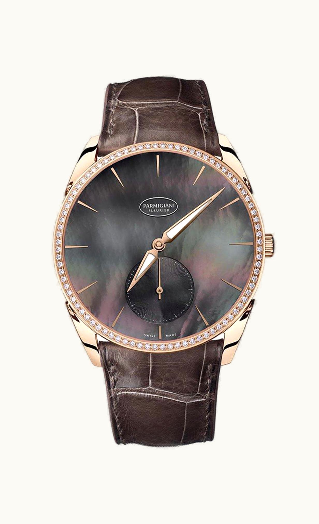 Parmigiani Fleurier Tonda 1950 Sertie Rose Gold / Black MOP / Alligator PFC267-1063800-HA2721