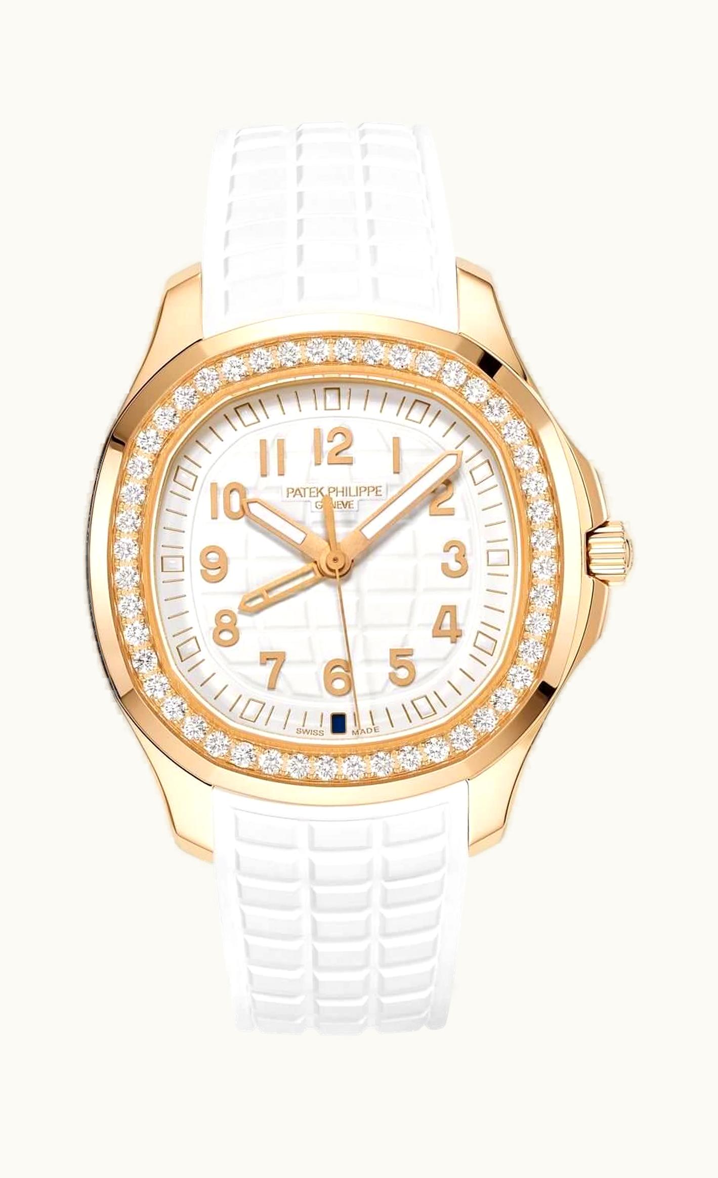 Patek Philippe Aquanaut Luce Travel Time Rose Gold / White