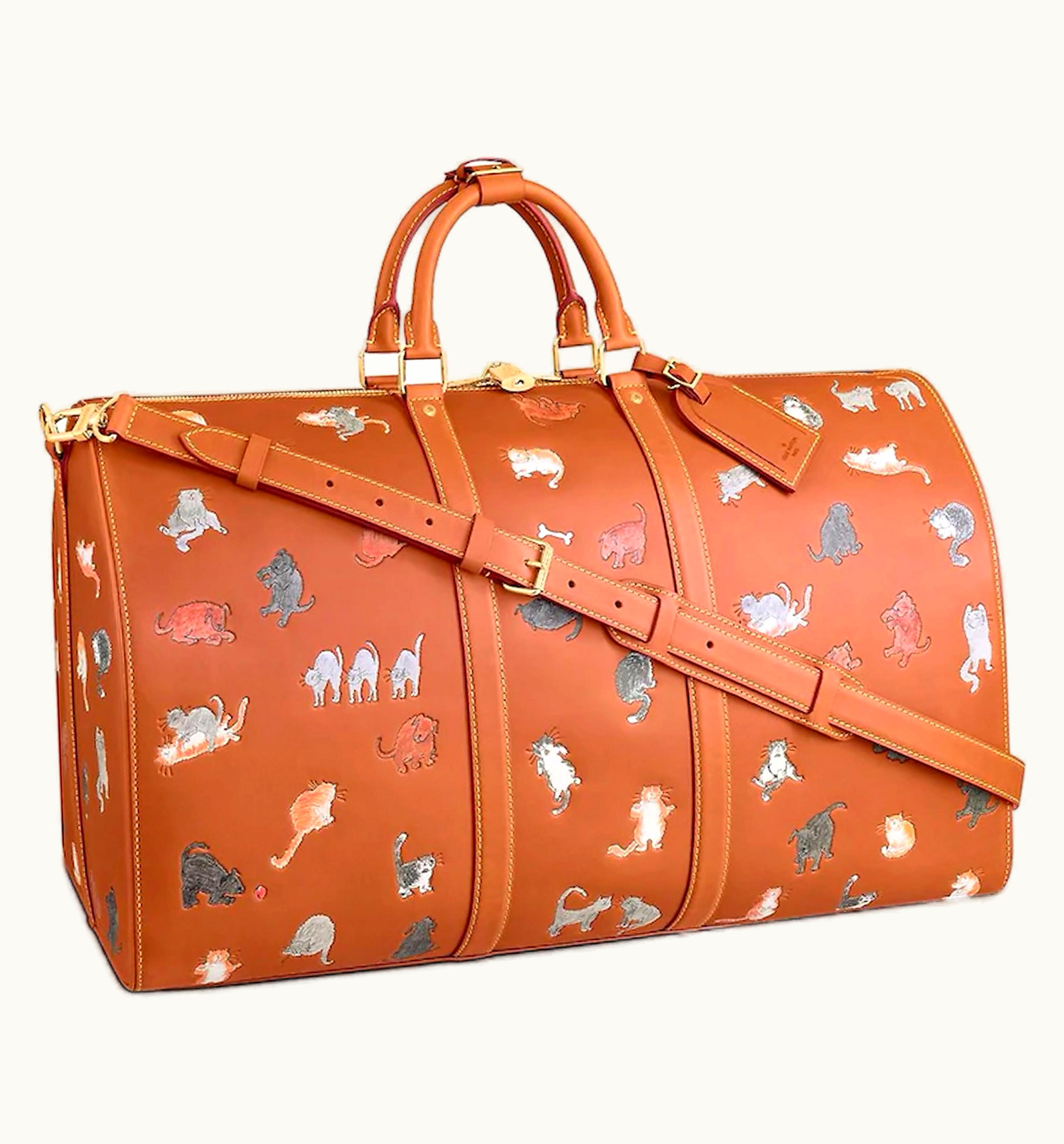 Louis Vuitton Louis Vuitton Keepall Bandouliere Catogram 55 Tan Multicolor Travel Bag