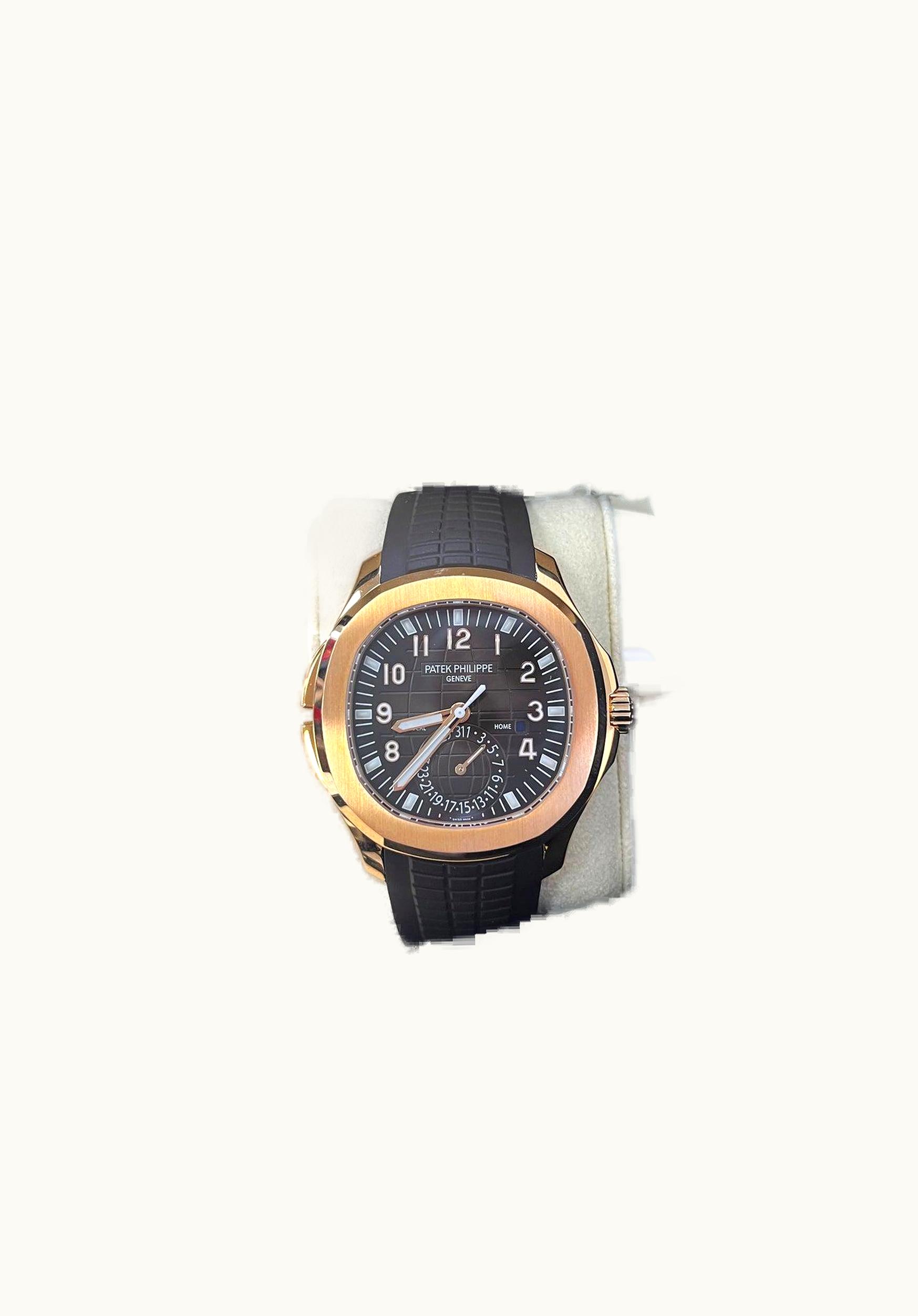 Patek Philippe Aquanaut Travel Time 5164 Rose Gold / Brown