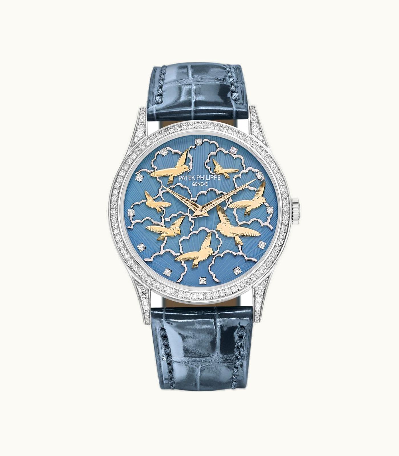 Patek Philippe Calatrava 5077G Pictures in Relief / Birds and Clouds
