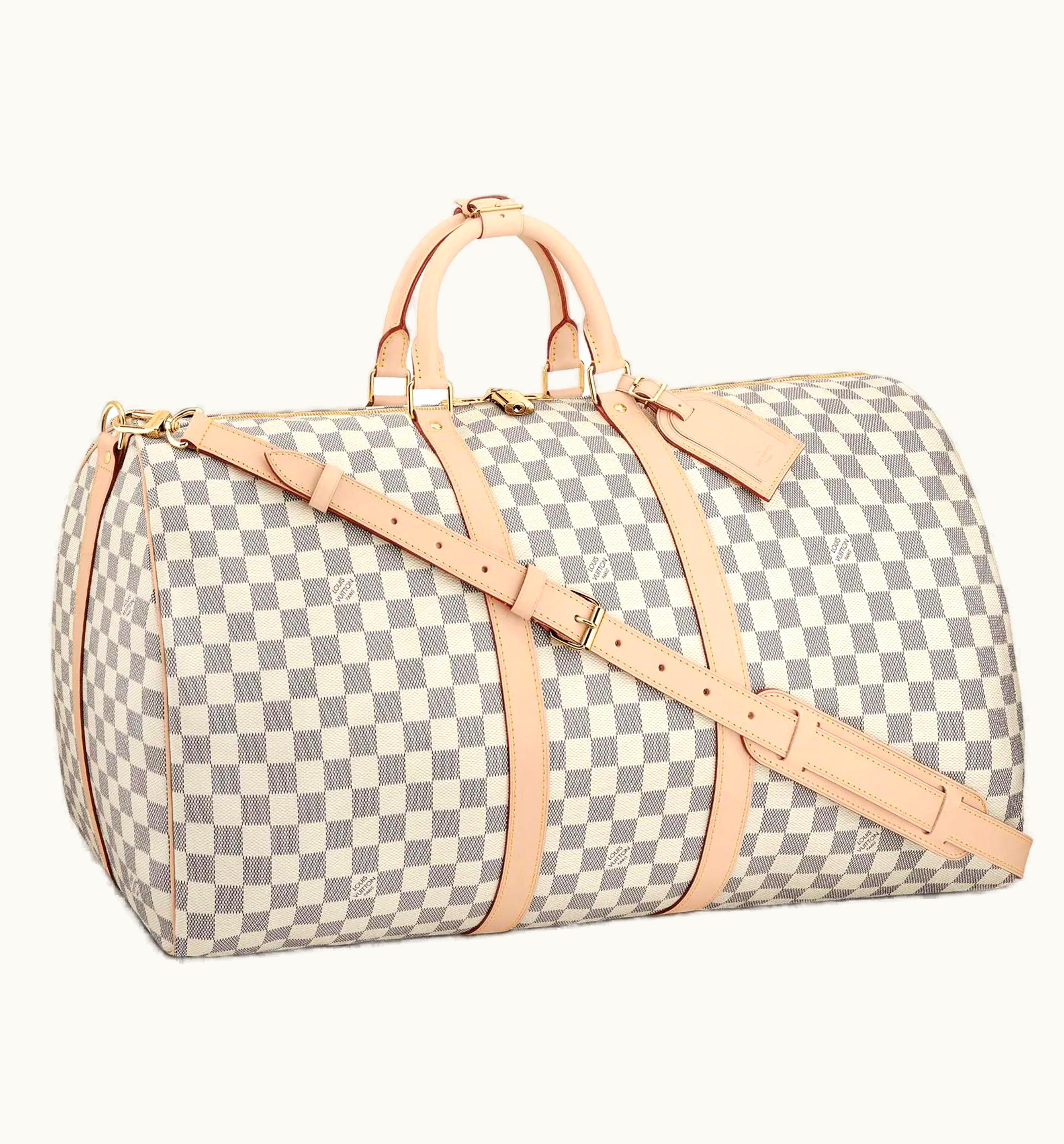 Louis Vuitton Louis Vuitton Keepall Bandouliere Damier Azur 55 White/Blue