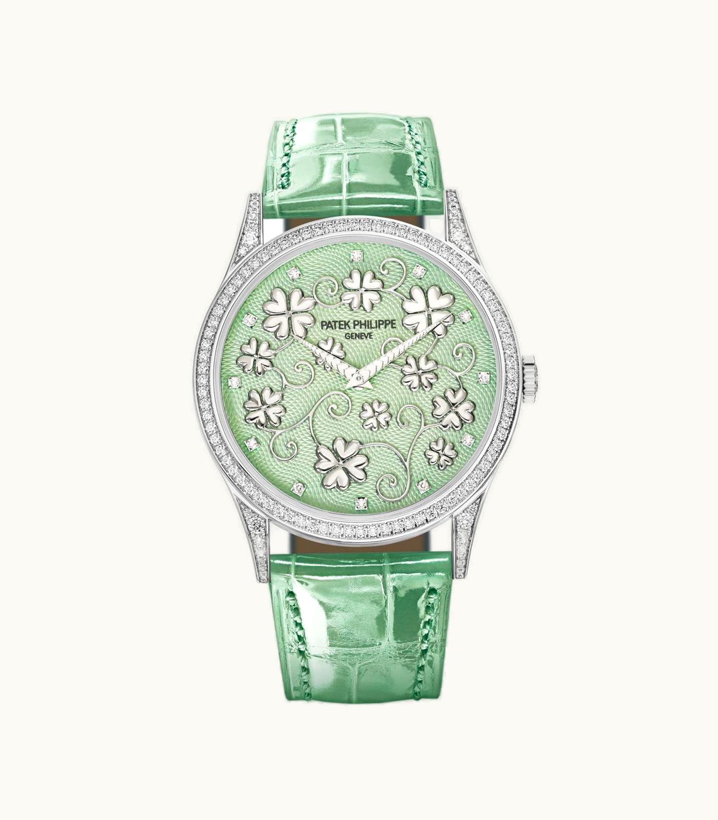 Patek Philippe Calatrava 5077G Pictures in Relief / Four-Leaf Clover