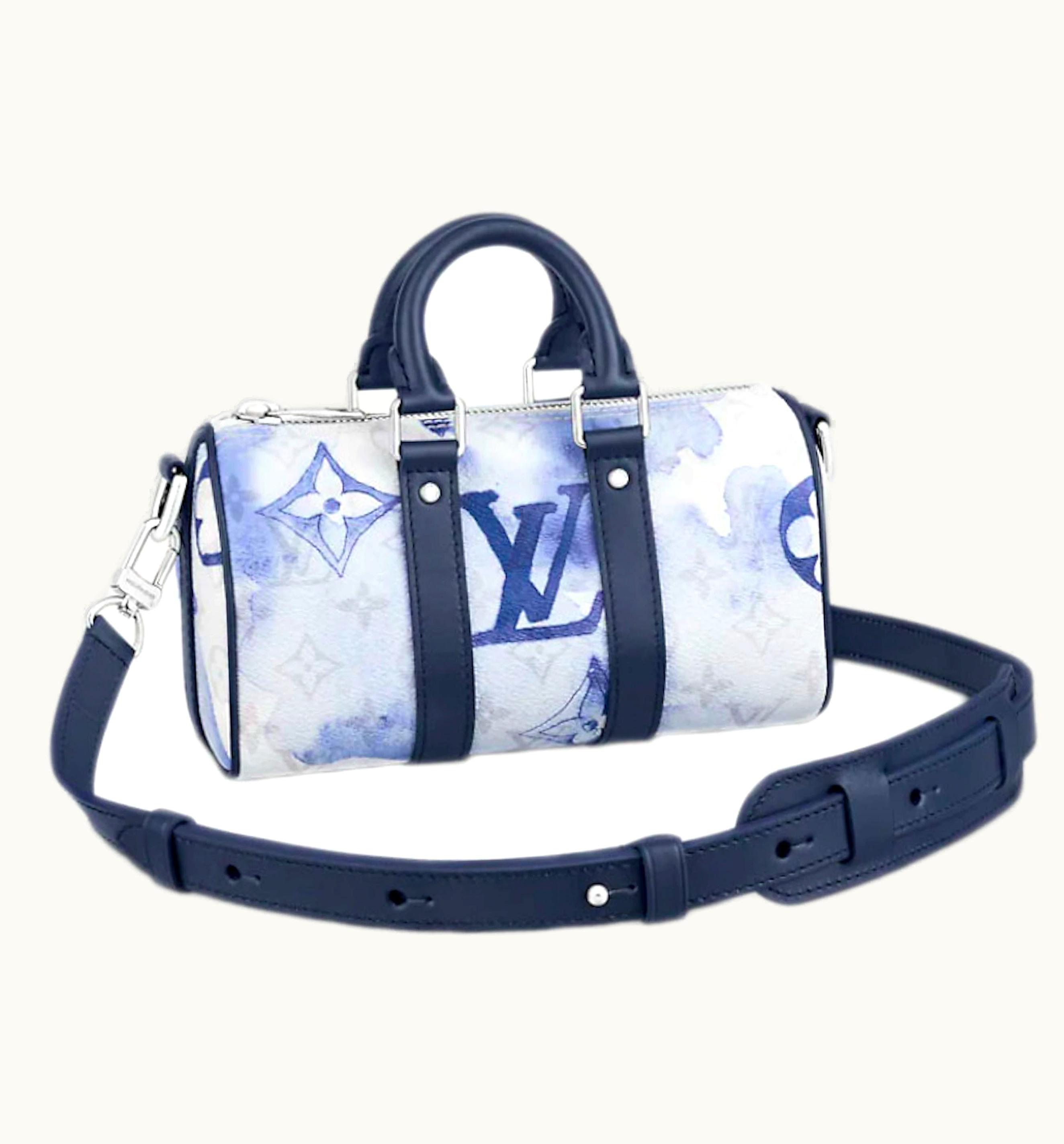 Louis Vuitton Louis Vuitton Keepall XS Monogram Watercolor Blue Canvas & Leather Travel Bag