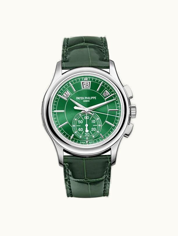 Patek Philippe Annual Calendar Chronograph 5905 Platinum / Green