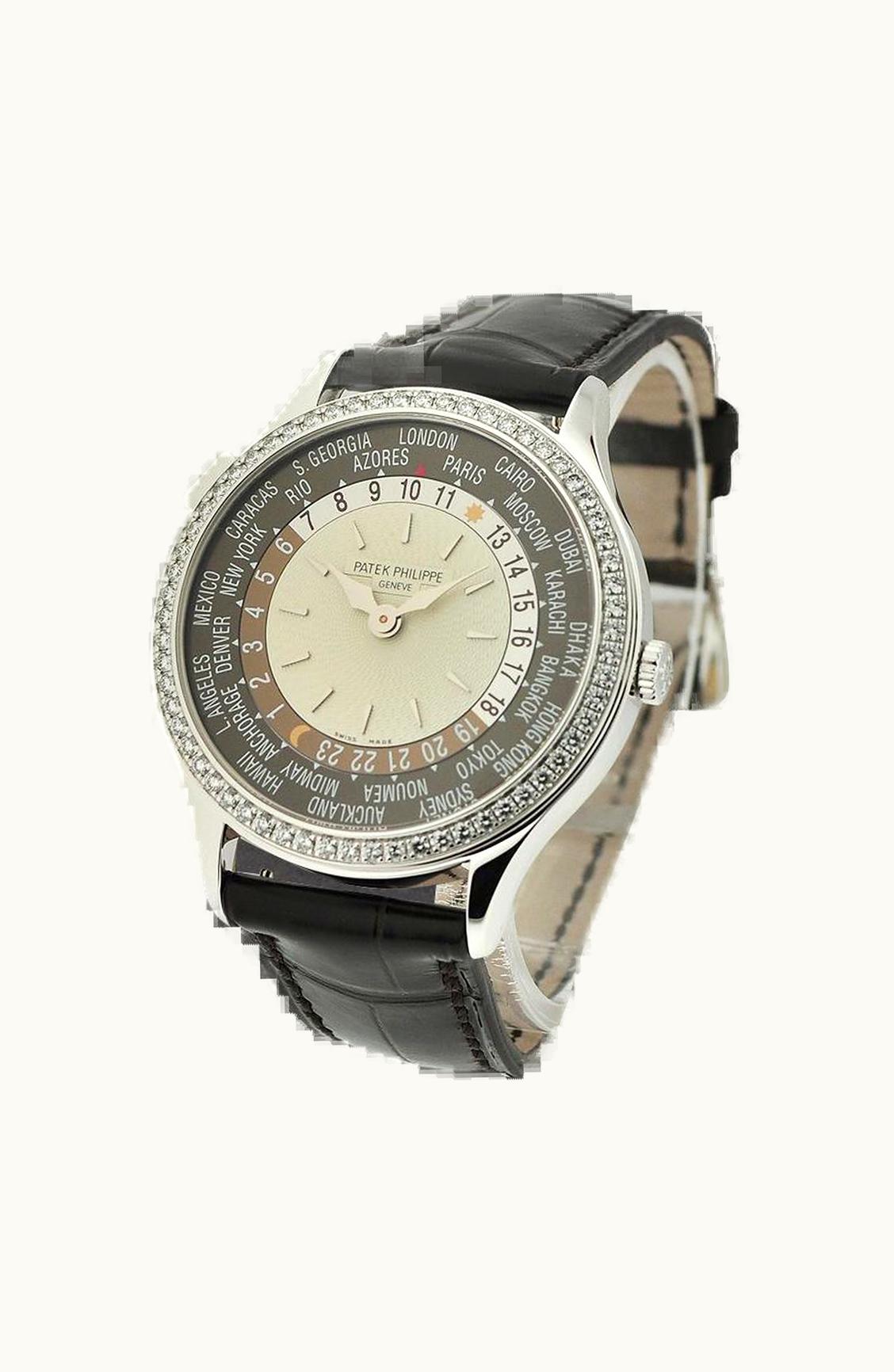Patek Philippe World Time 7130 White Gold / Brown