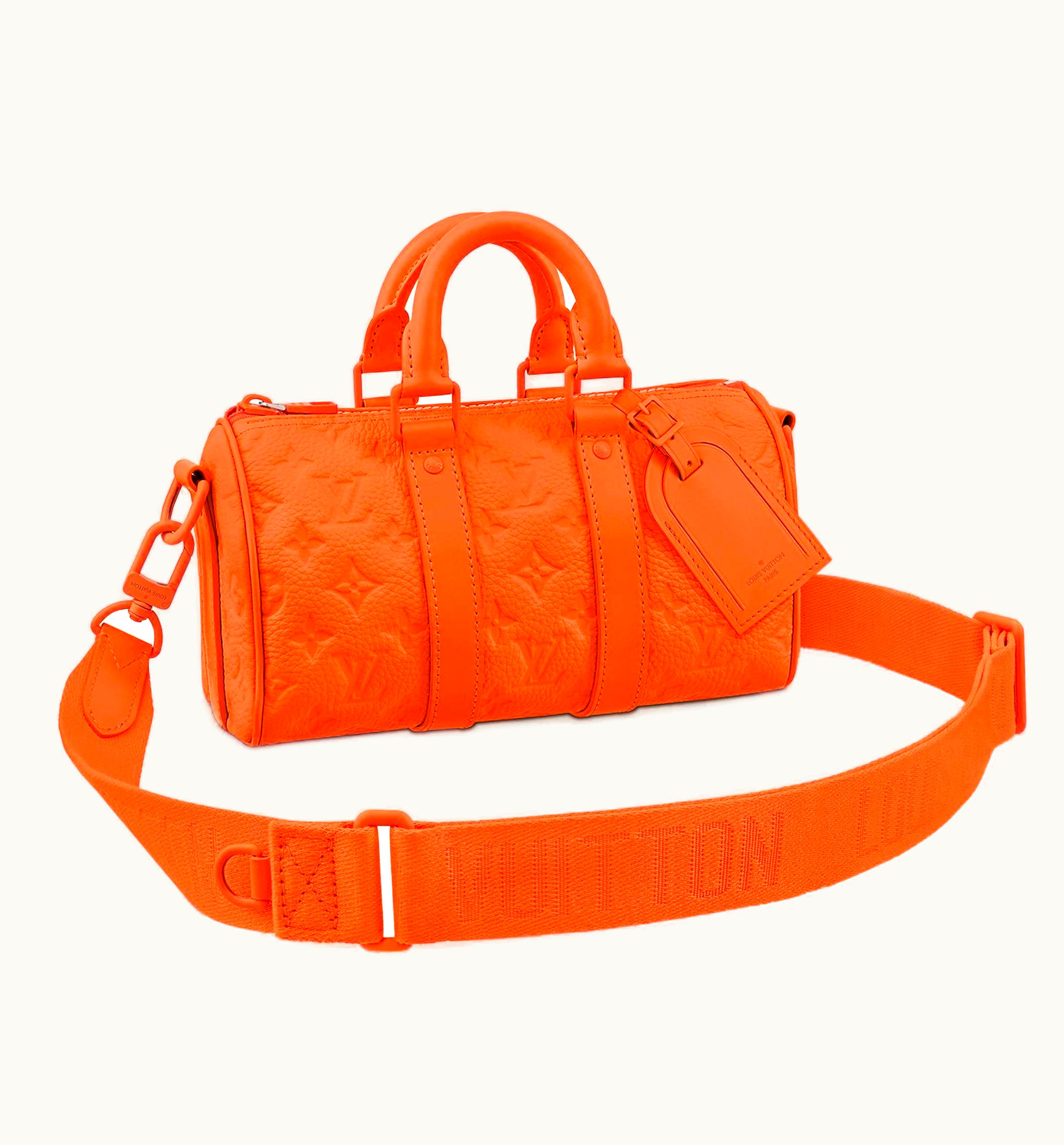 Louis Vuitton Louis Vuitton Keepall Bandouliere 25 Monogram Embossed Orange