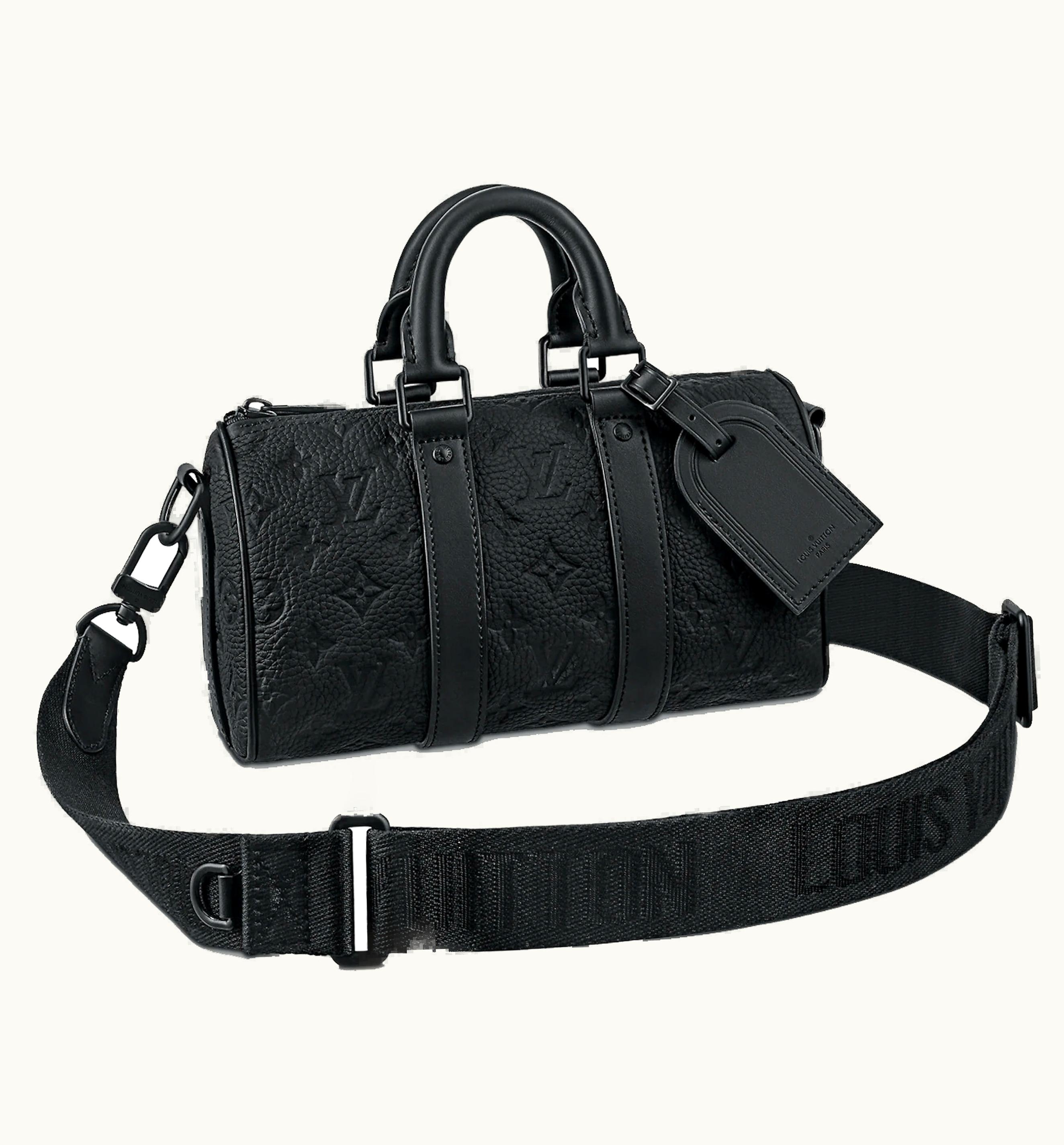 Louis Vuitton Louis Vuitton Keepall Bandouliere 25 Monogram Embossed Black