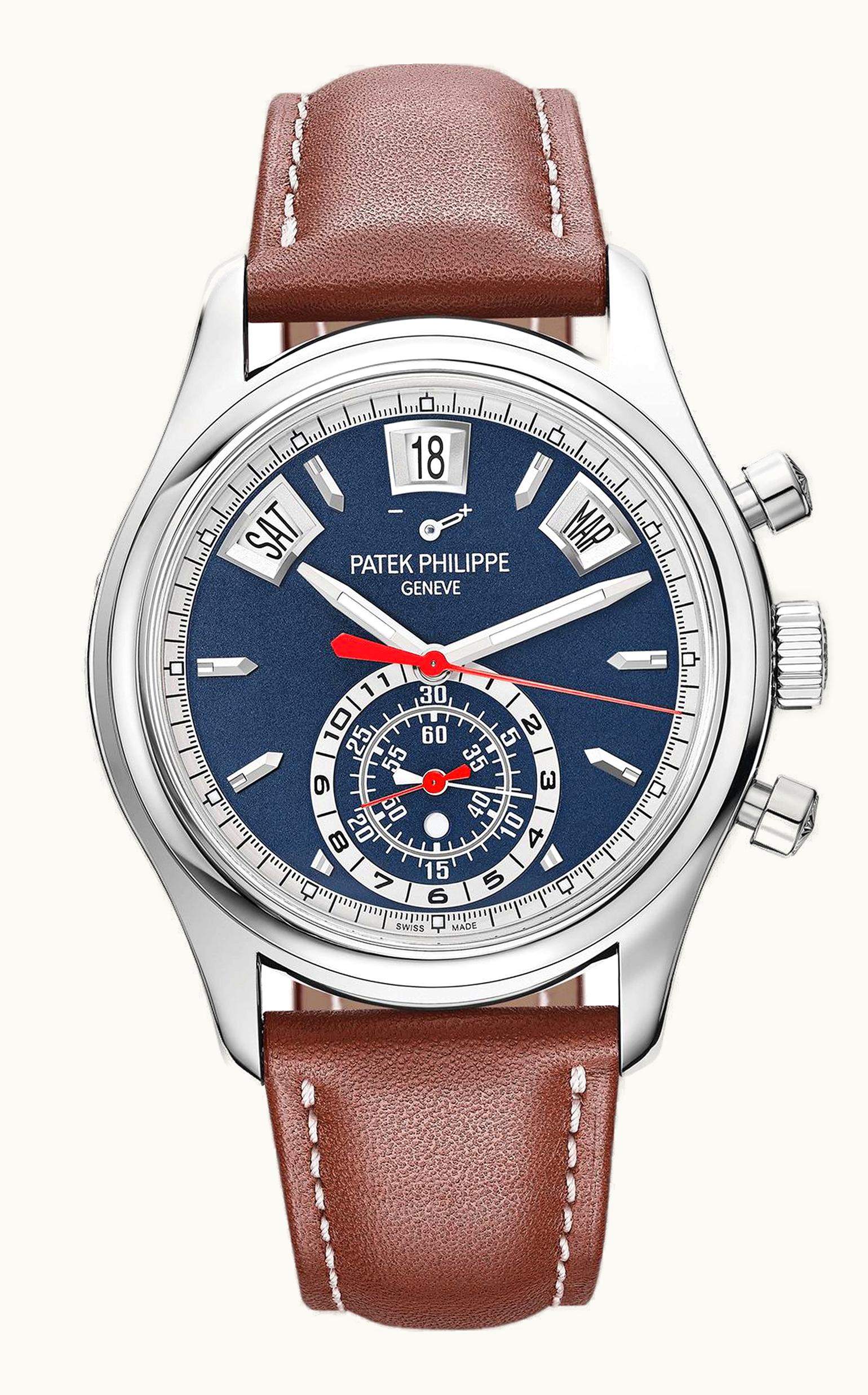 Patek Philippe Annual Calendar Chronograph 5960 White Gold / Blue