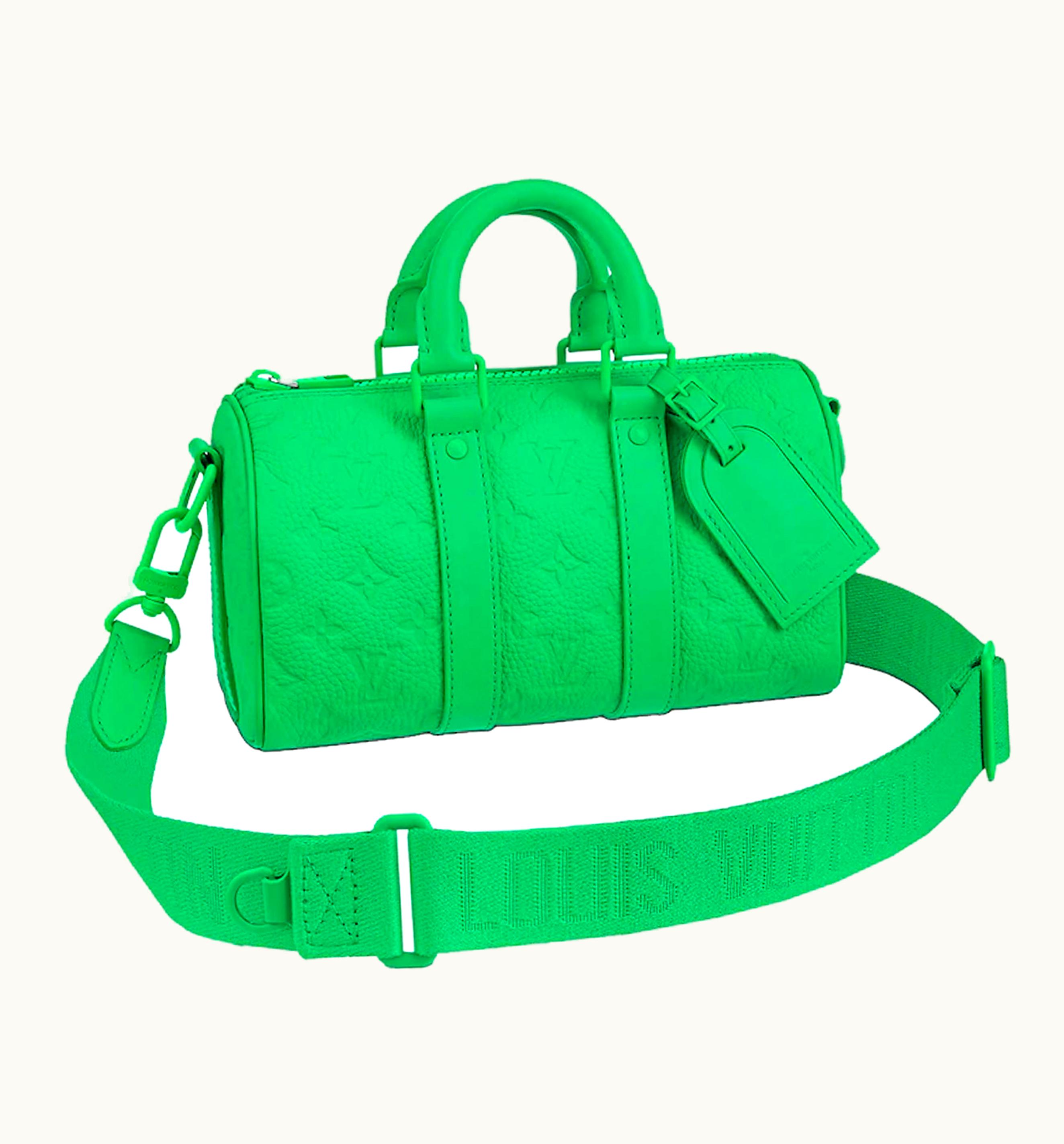 Louis Vuitton Louis Vuitton Keepall Bandouliere 25 Monogram Embossed Minty Green