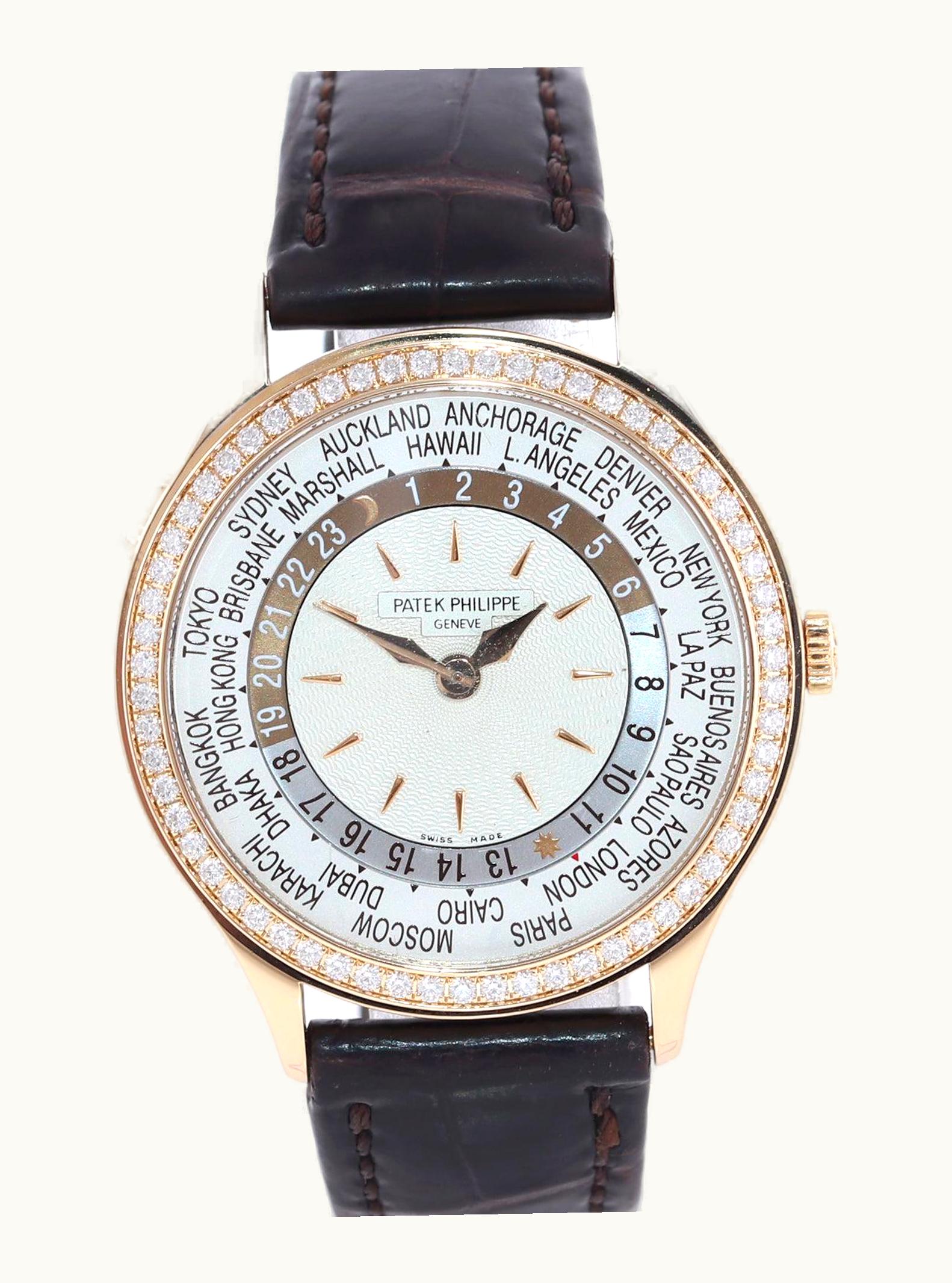 Patek Philippe World Time 7130 Rose Gold / Silver / Hong Kong
