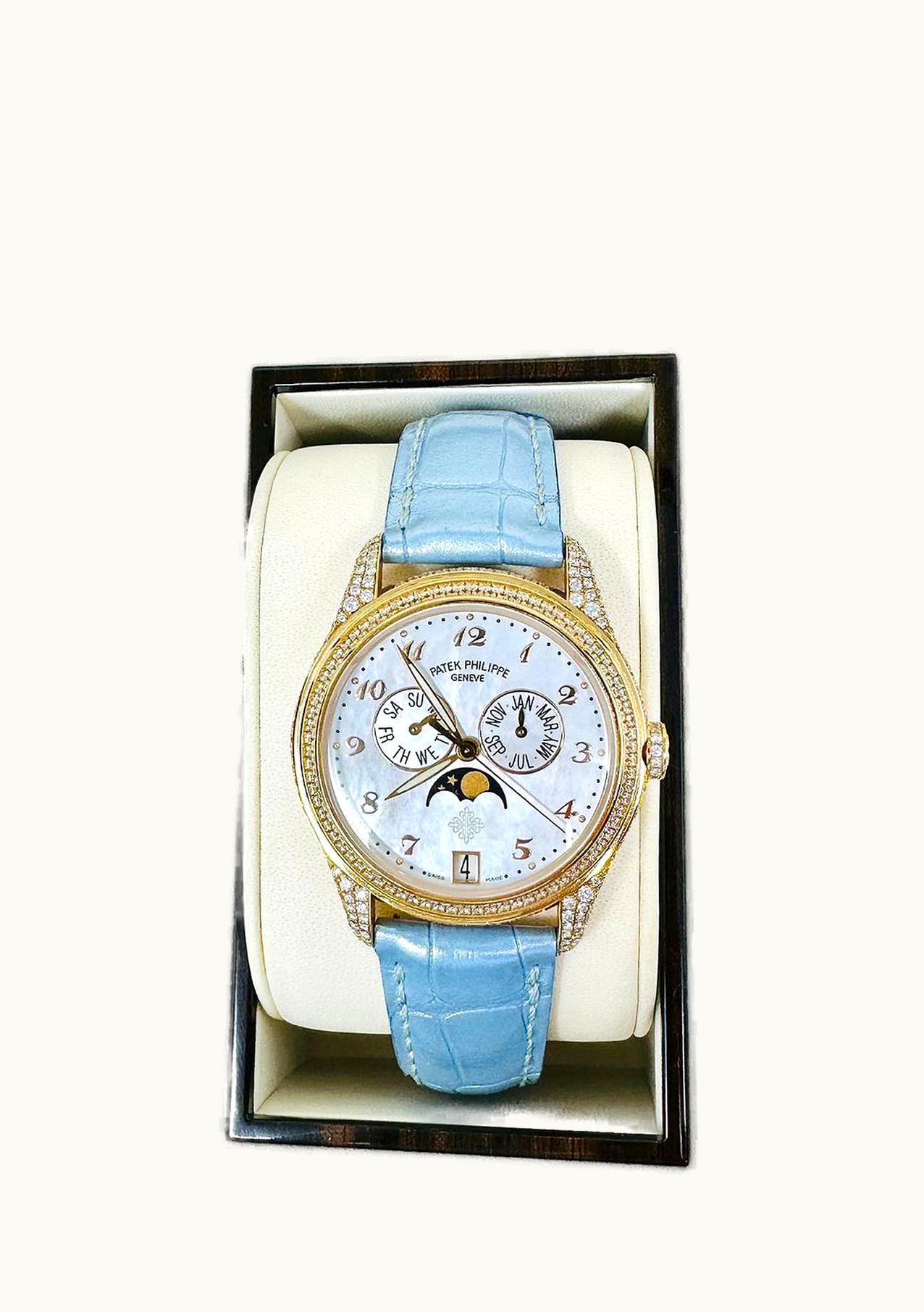 Patek Philippe Annual Calendar 4937 Rose Gold Diamond White Mother of Pearl