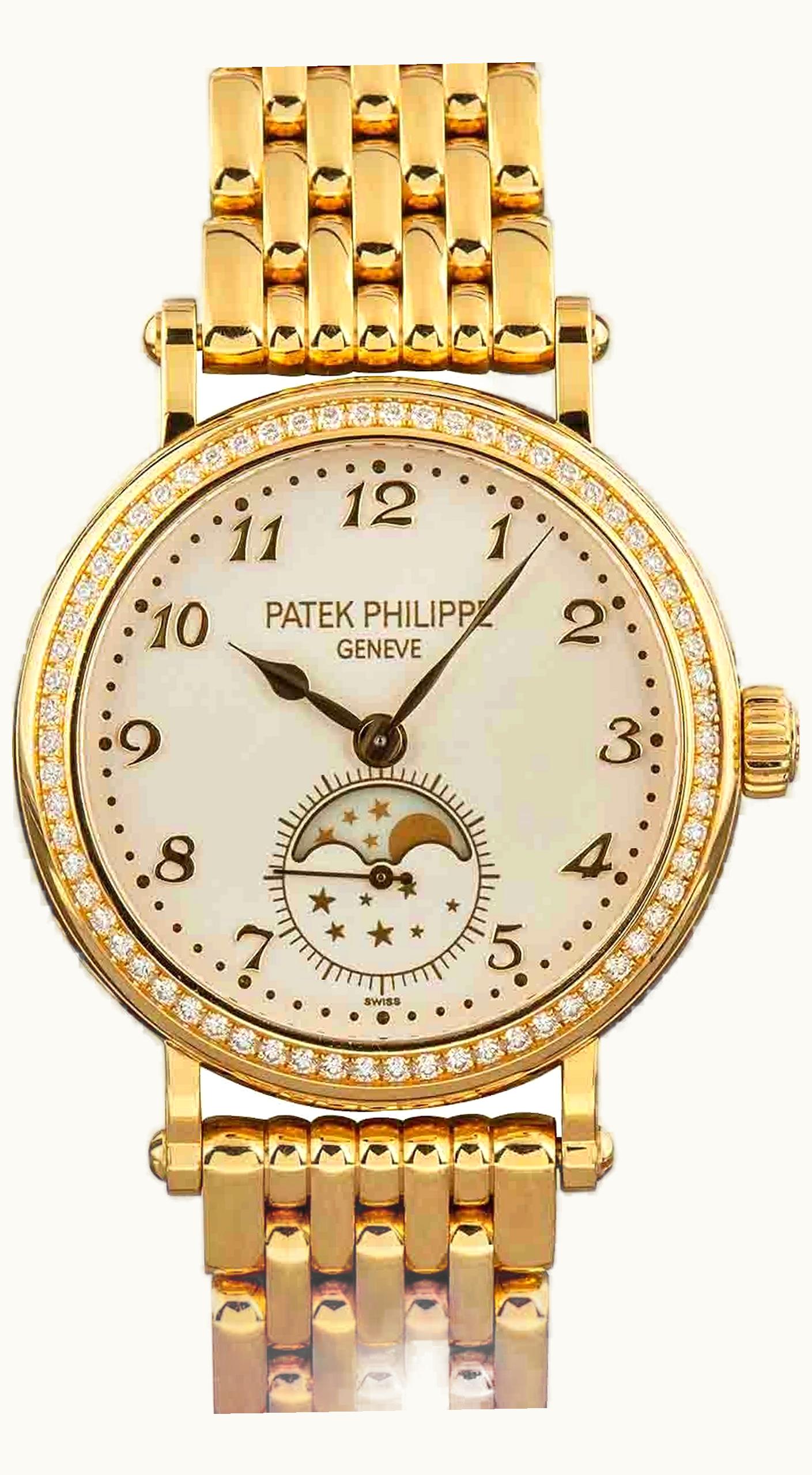 Patek Philippe Moonphase 7121 Yellow Gold / Cream / Bracelet