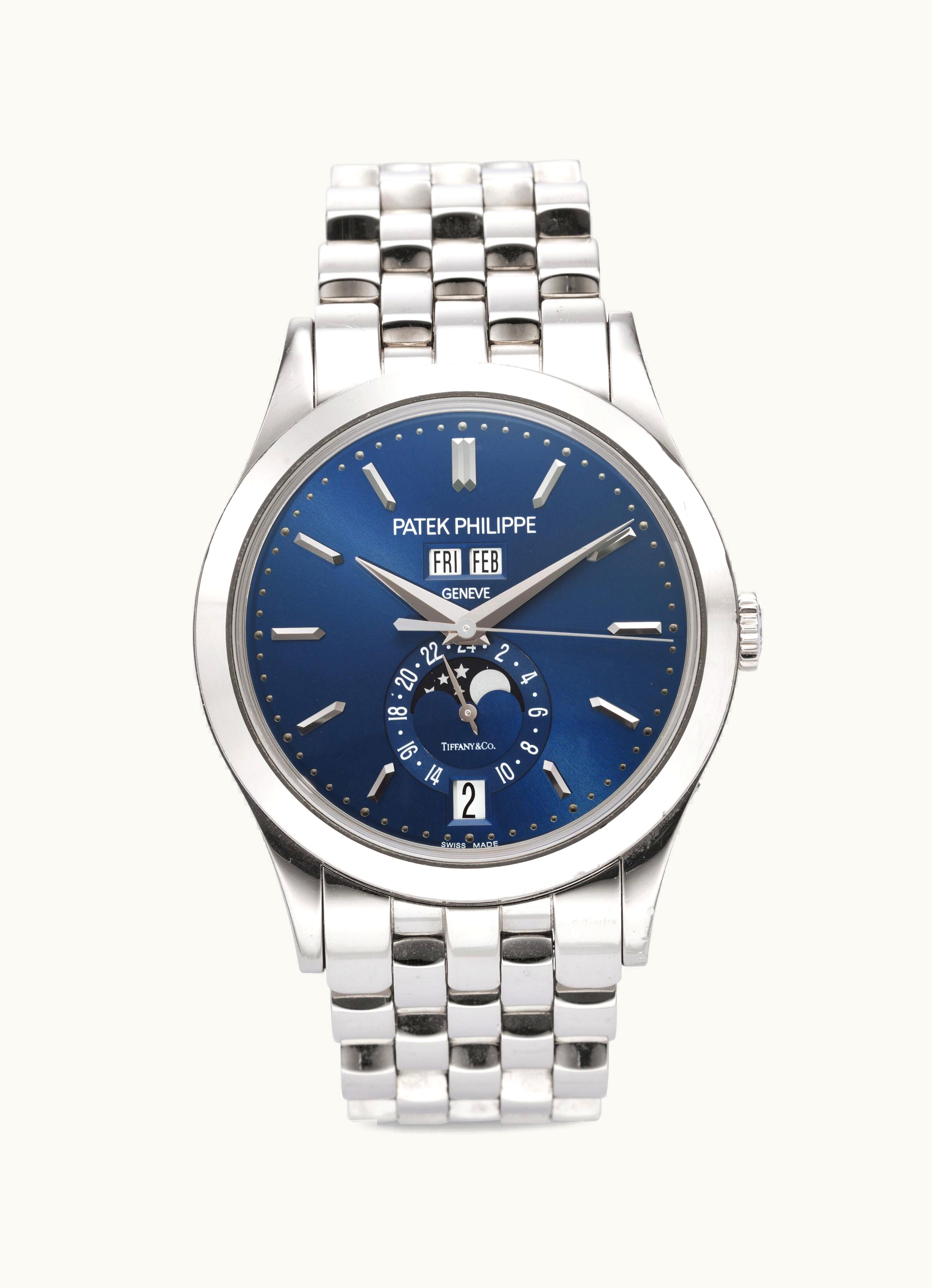 Patek Philippe Annual Calendar 5396 White Gold Blue Bracelet