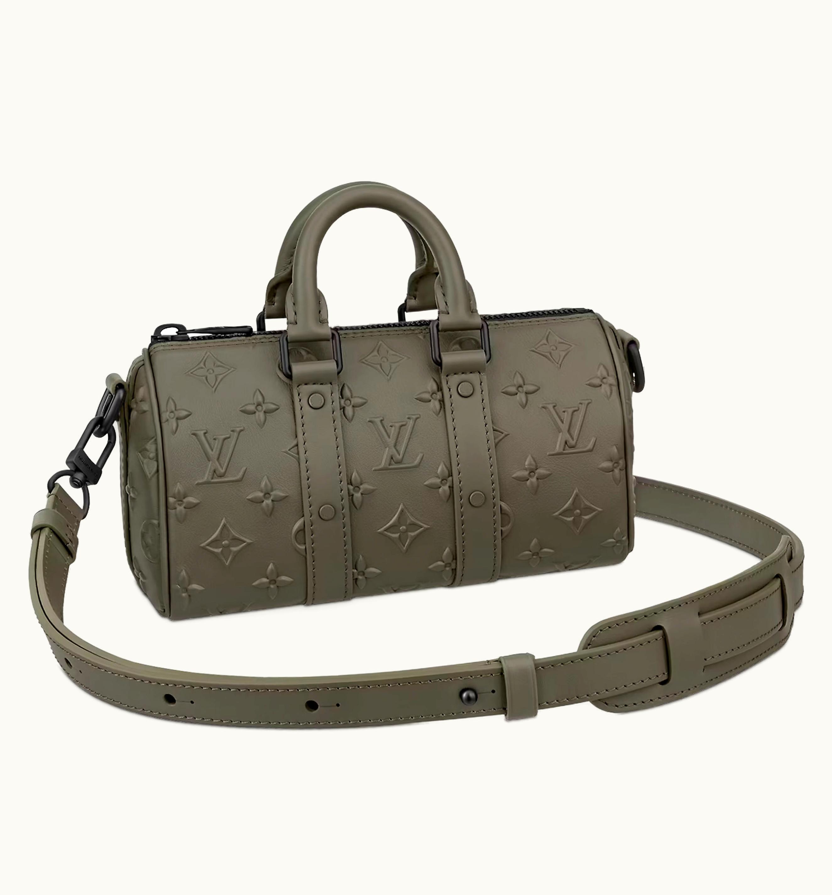 Louis Vuitton Louis Vuitton Keepall Bandouliere 25 Debossed Khaki (M57961)