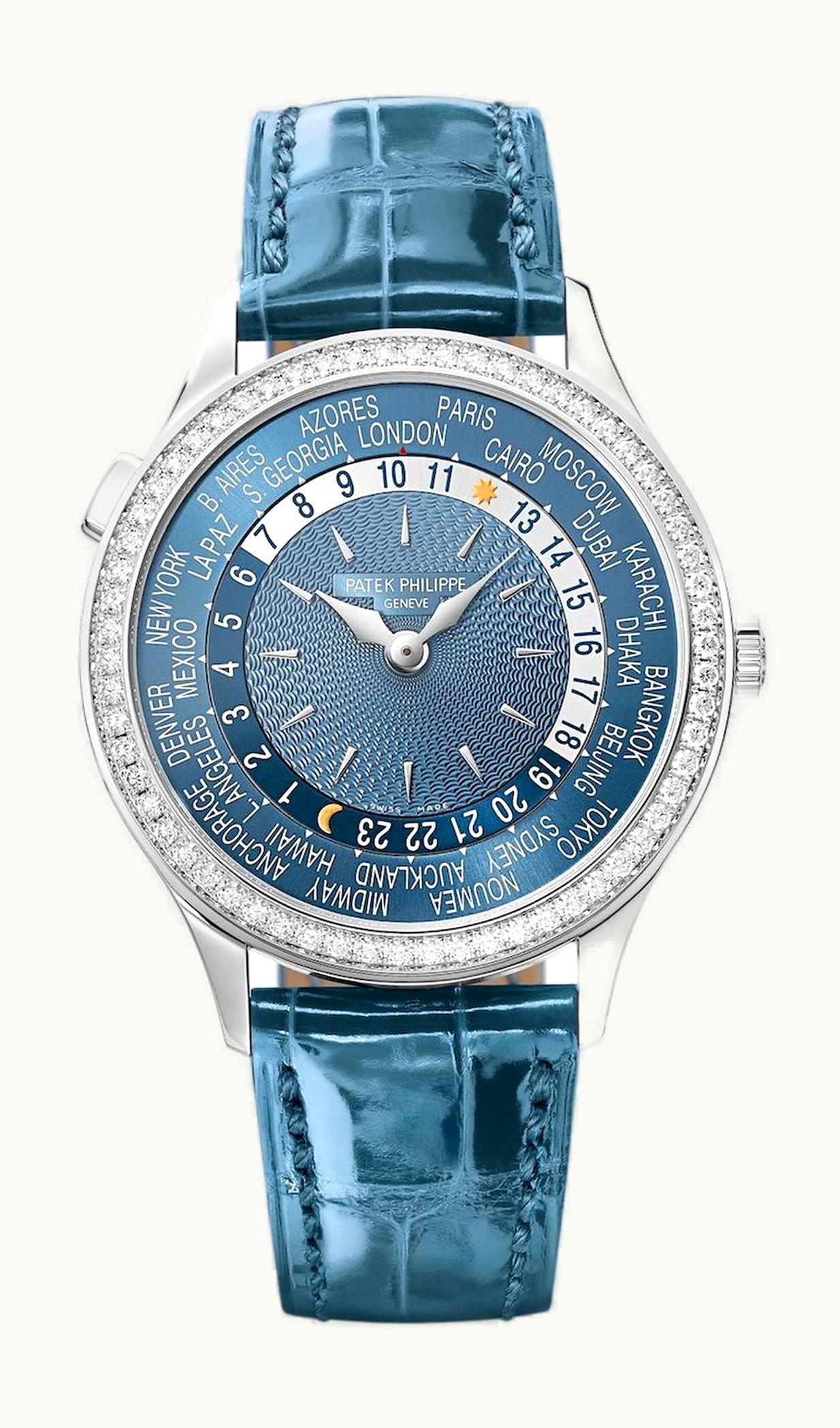 Patek Philippe World Time 7130 White Gold / Blue - Hong Kong