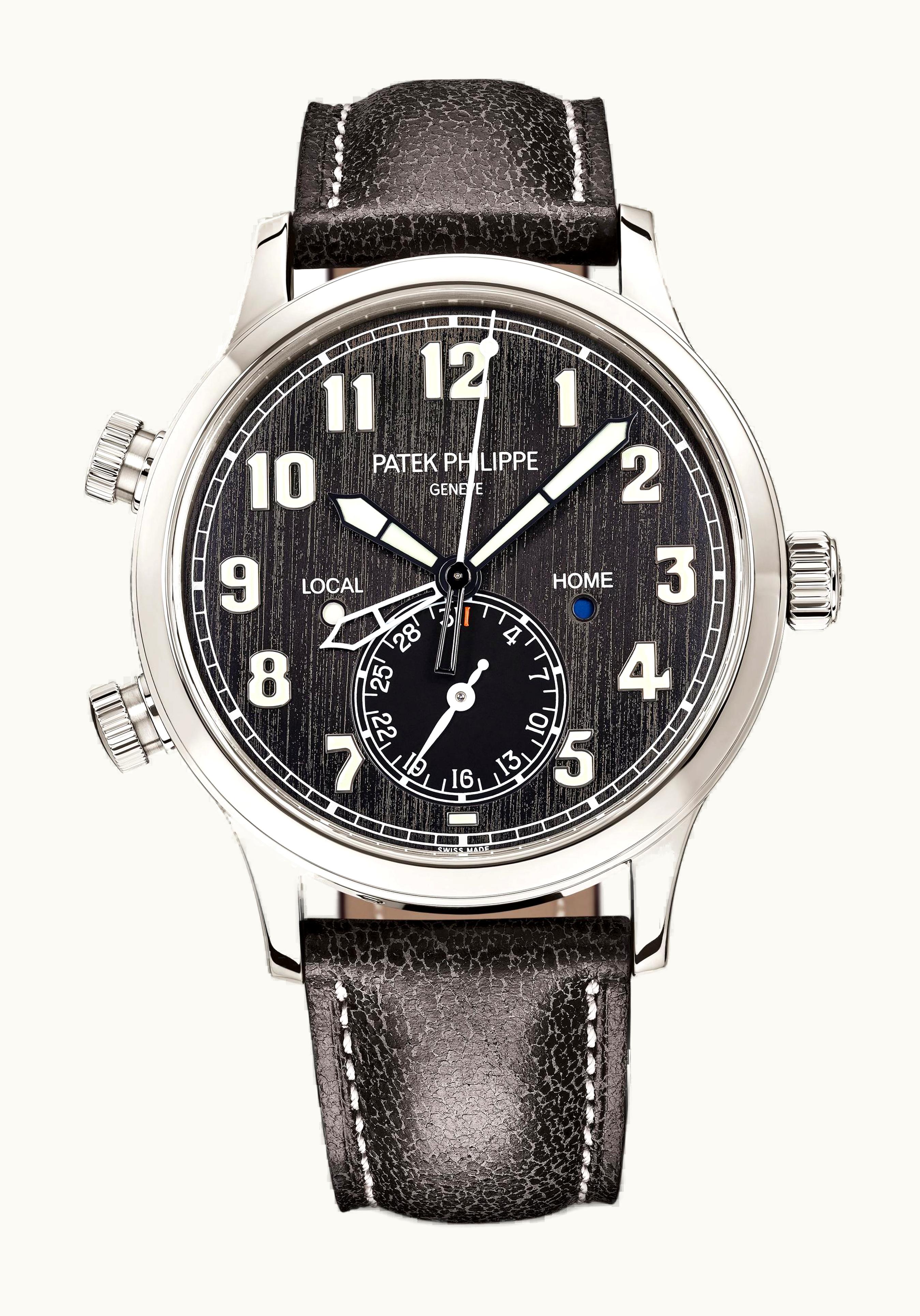 Patek Philippe Calatrava Pilot Travel Time 5524 Titanium / Black
