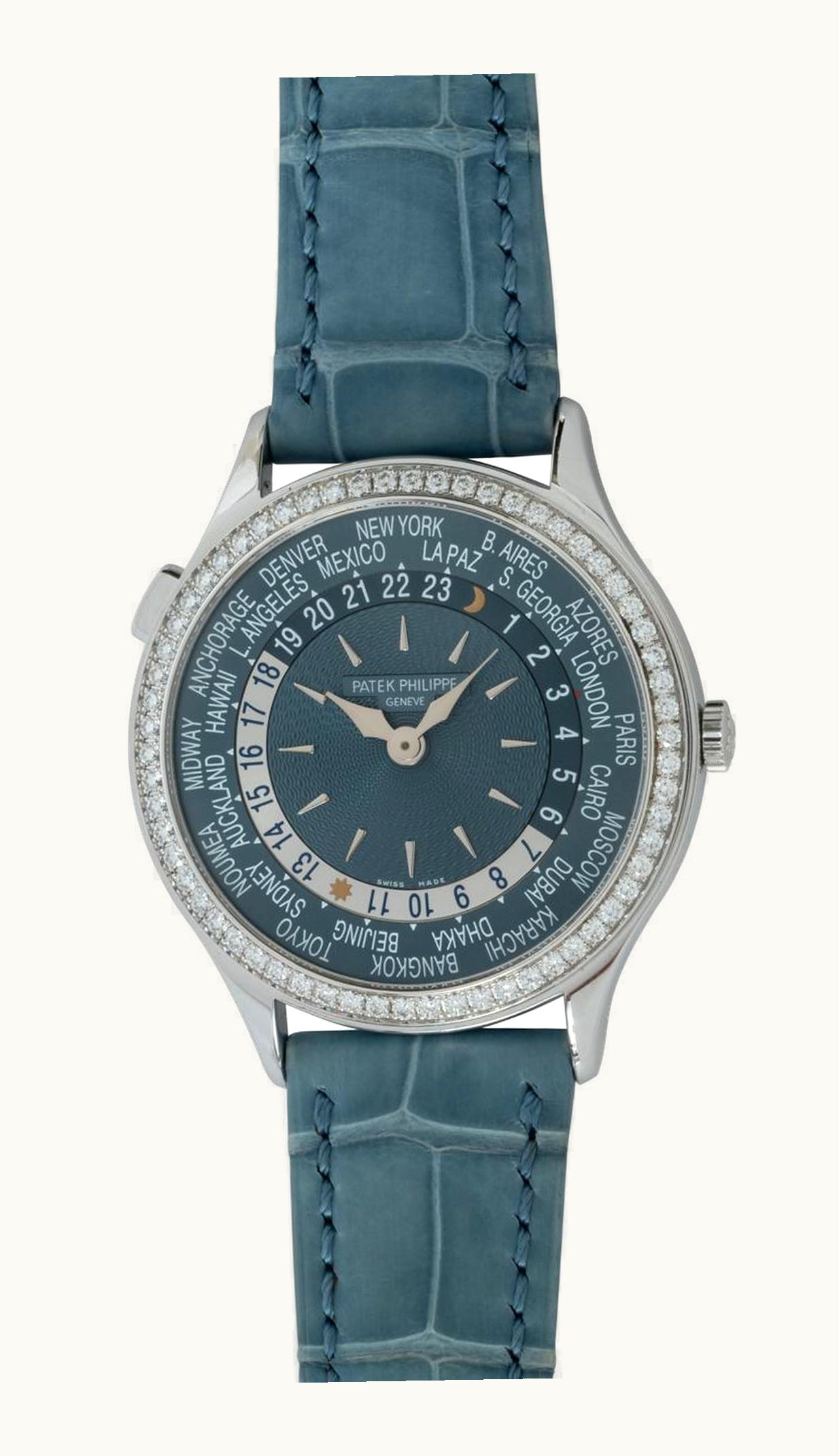 Patek Philippe World Time 7130 White Gold / Blue - Beijing