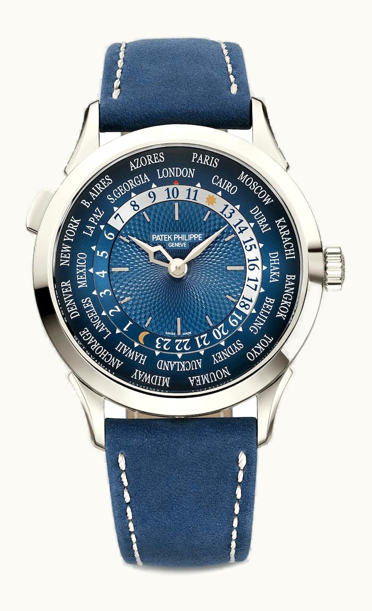 Patek Philippe World Time 5230 Platinum / Blue