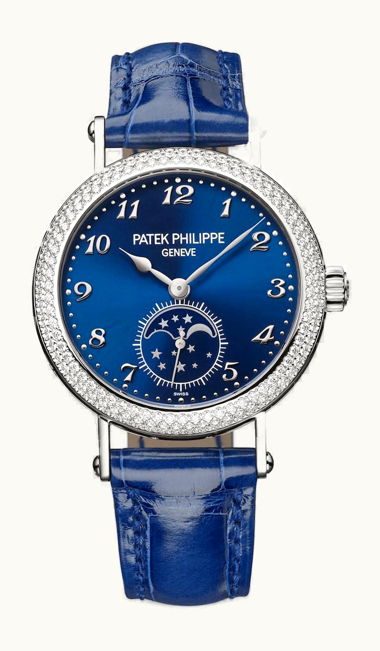 Patek Philippe Moonphase 7121 White Gold - Diamond / Blue