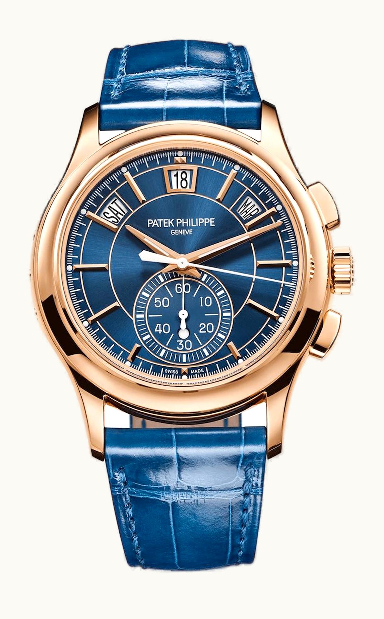 Patek Philippe Annual Calendar Chronograph 5905 Rose Gold / Blue