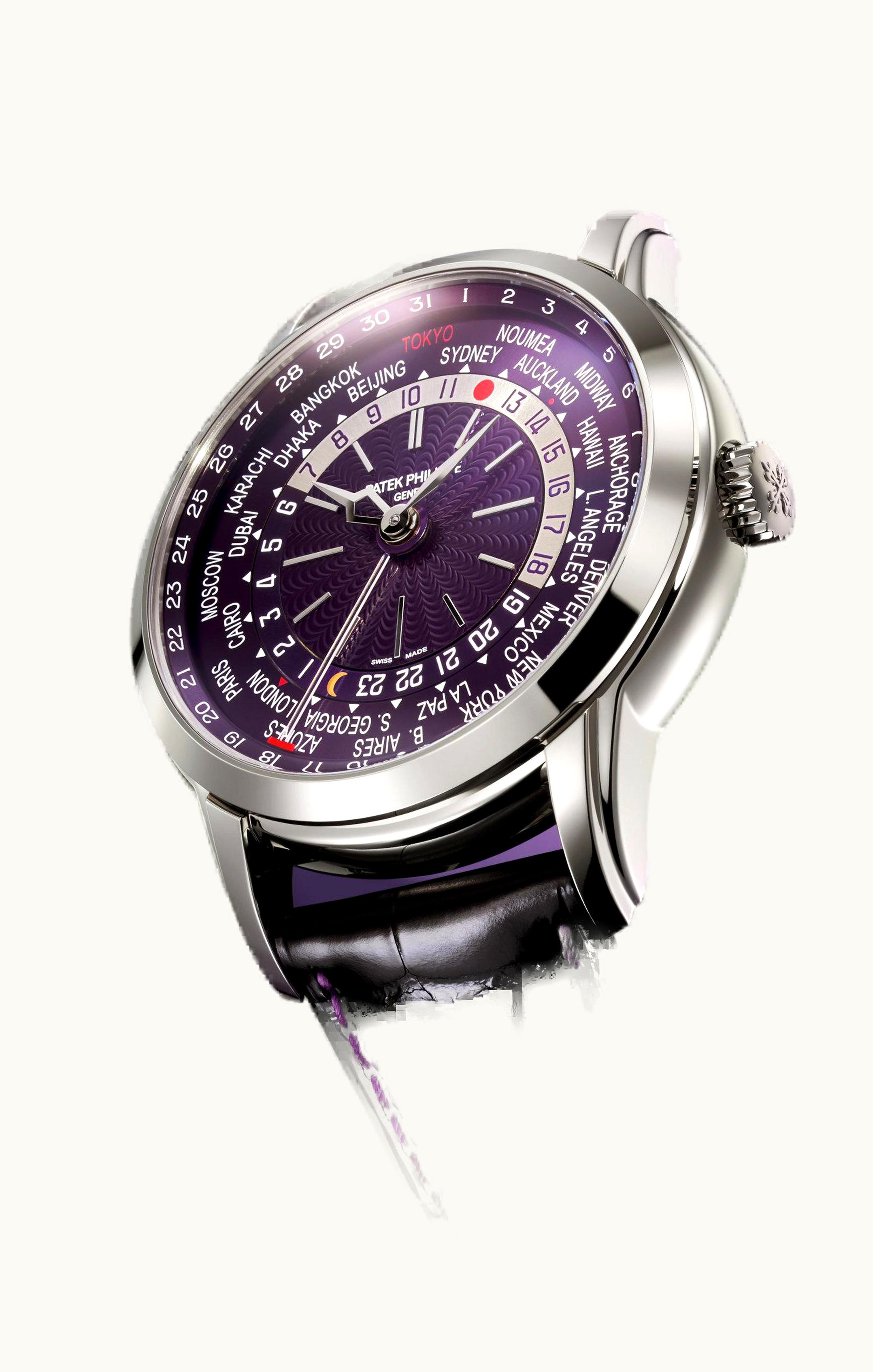 Patek Philippe World Time Date 5330 White Gold / Plum / Tokyo 2023